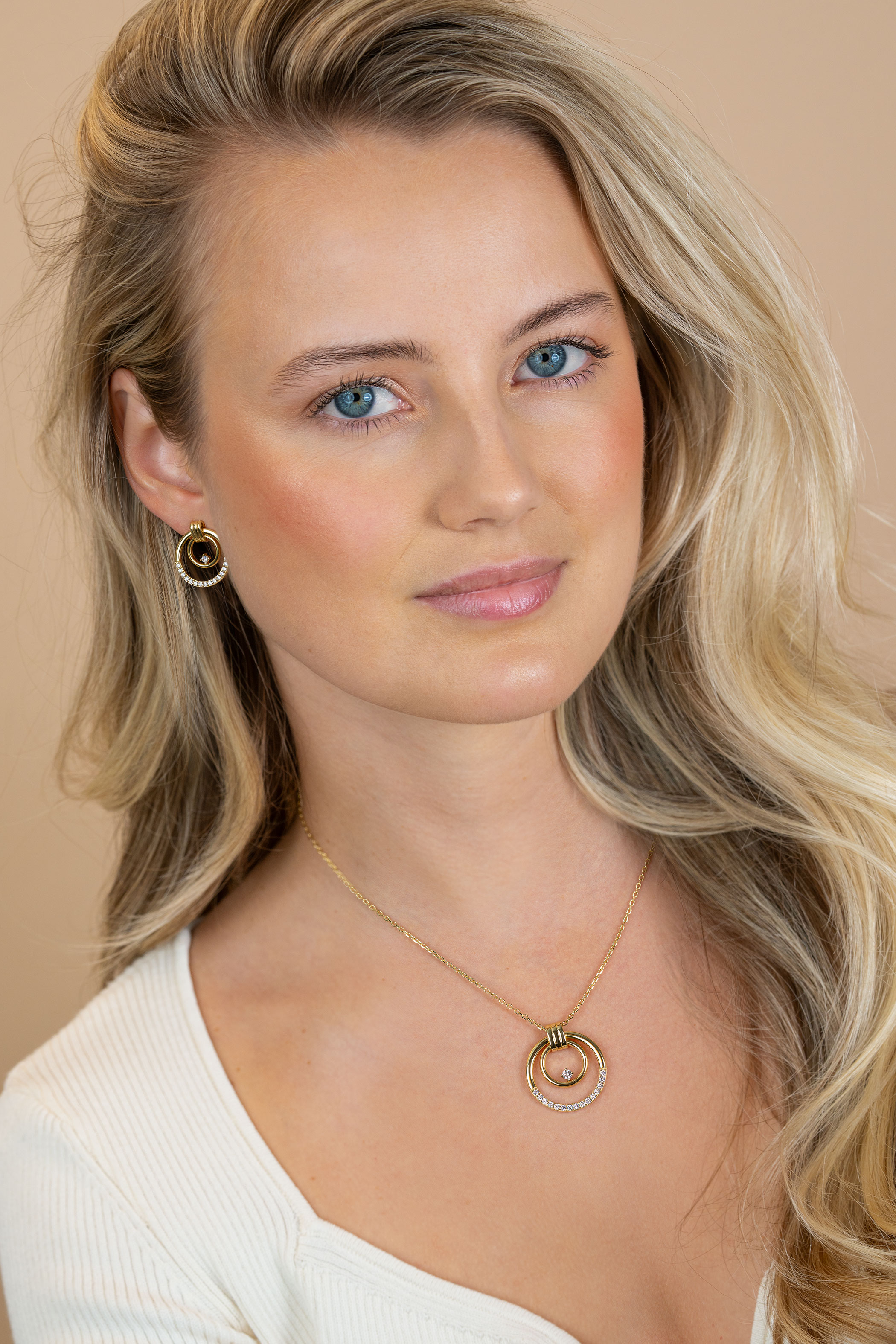 ZINZI zlv.gg.verg.collier hanger 2 xrond open en zirc.