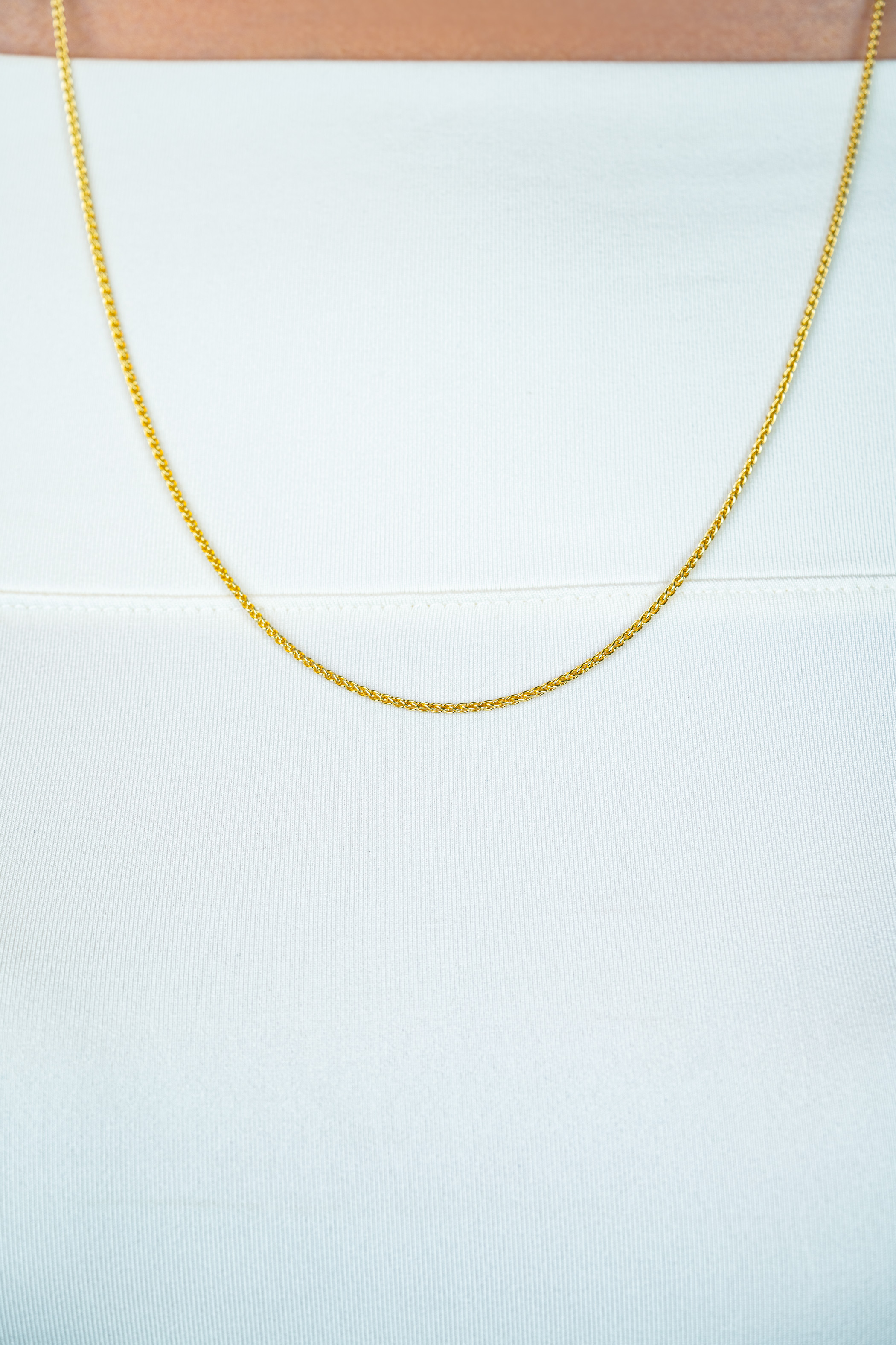 ZINZI zlv. palmier collier 60 cm geel verguld