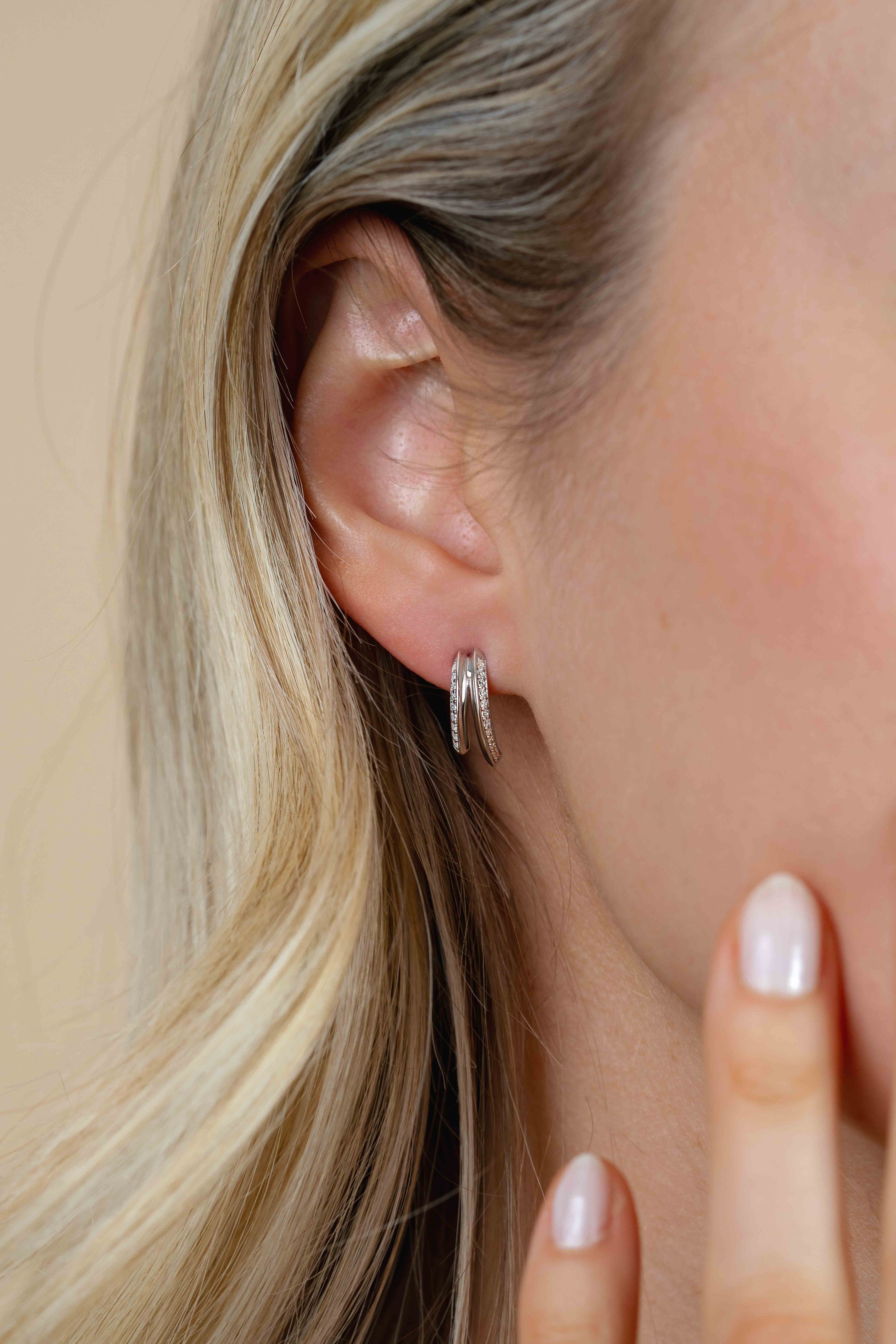 ZINZI zlv. oorstekers fantasie met zirconia's