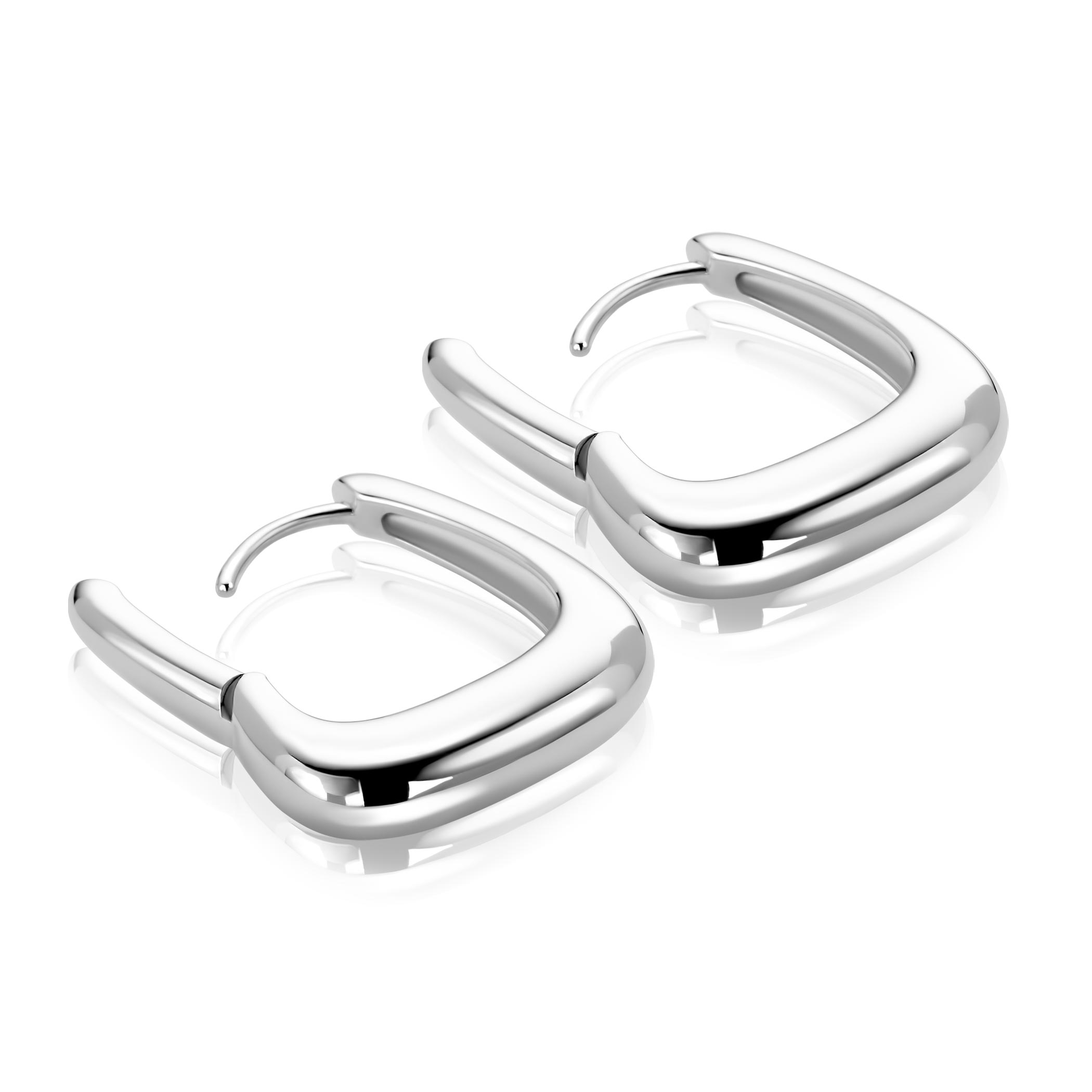 ZINZI zlv. klapcreolen rechthoek aflopend 21x5mm