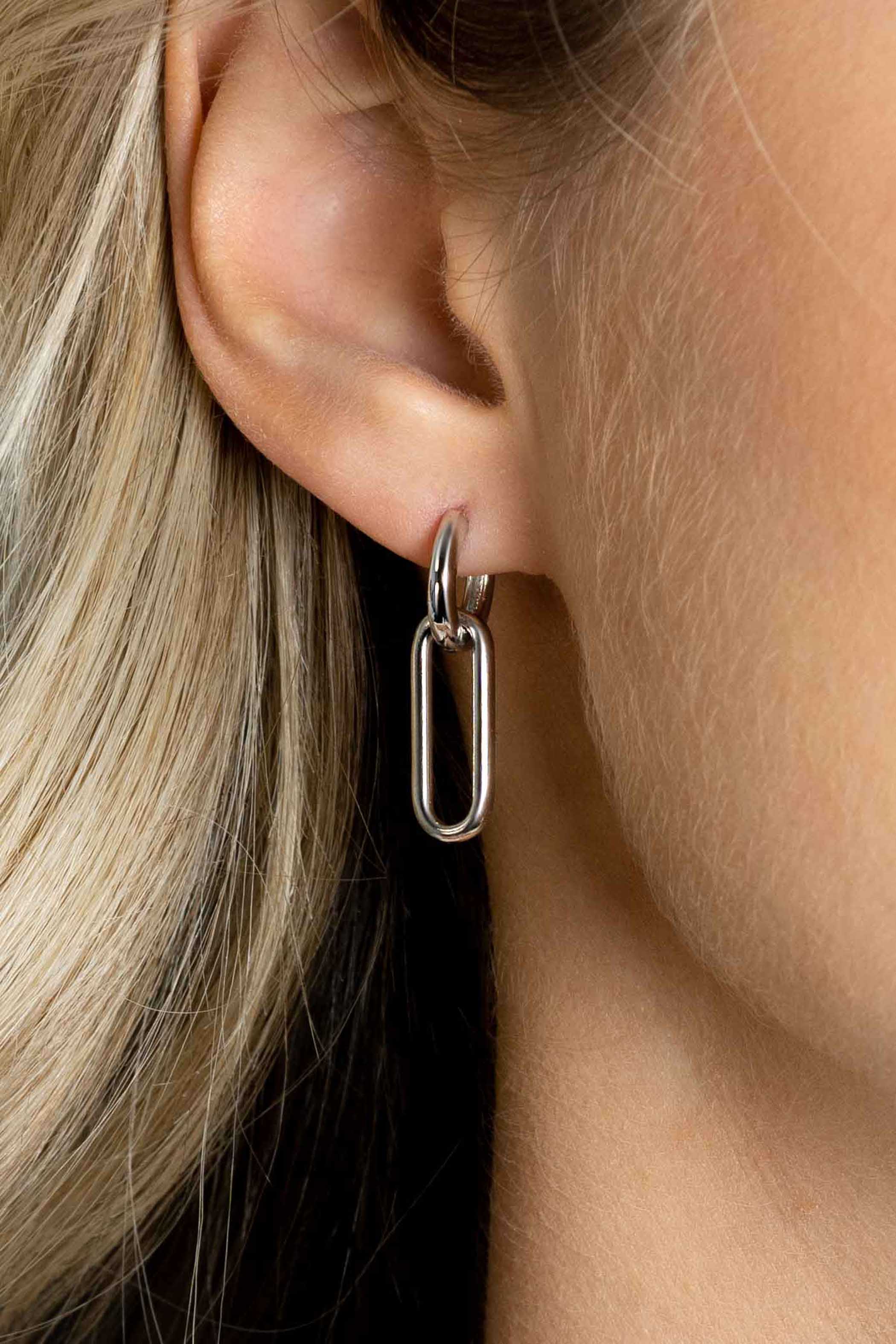 20mm ZINZI Sterling Silver Earrings Pendants Open Oval ZICH2415 (excl. hoop earrings)