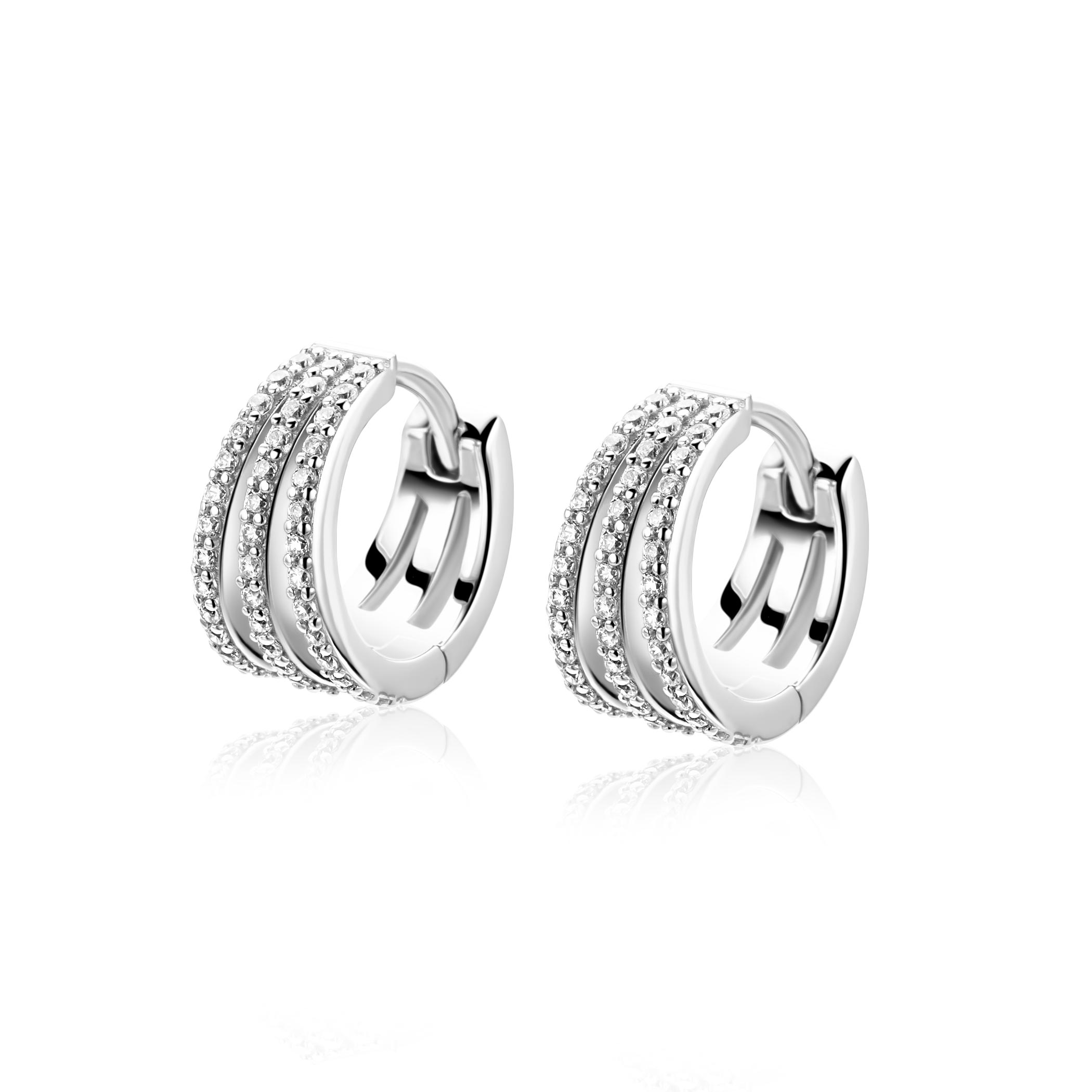 ZINZI zlv. klapcreolen multilook 3 banen zirc.13mm