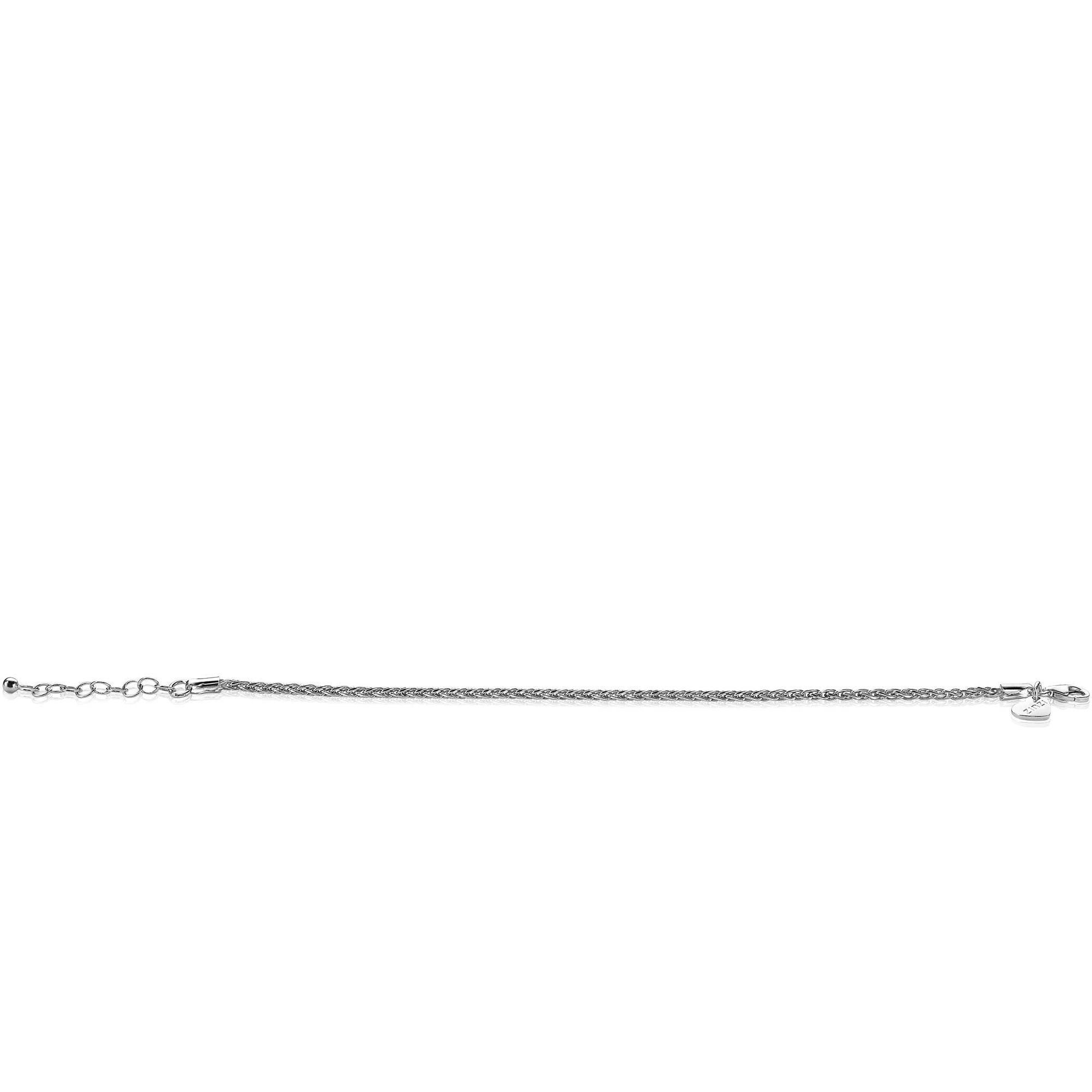 ZINZI Sterling Silver Wheat Chain Bracelet width 2mm ZIA1931