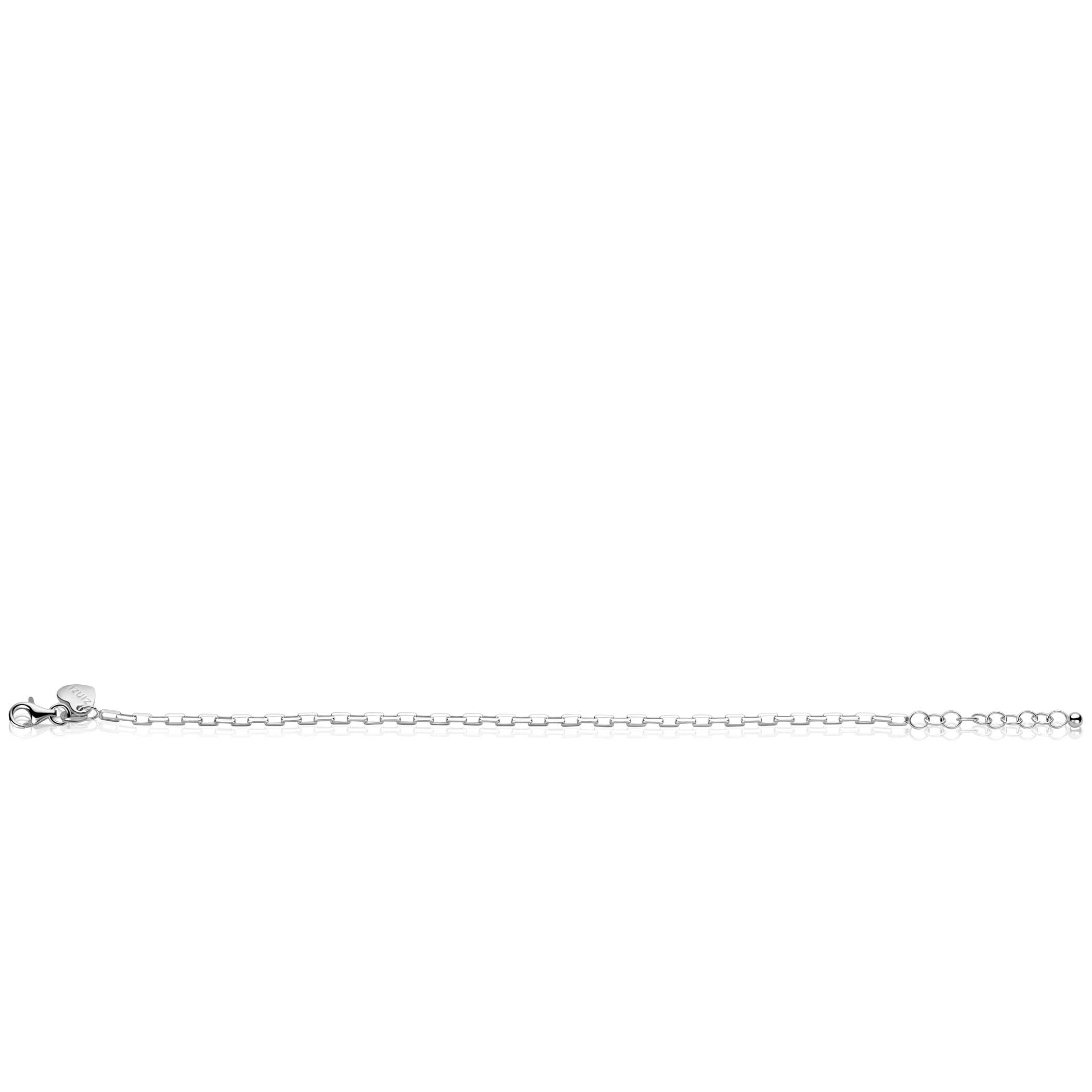 ZINZI zlv. armband massief geslepen anker