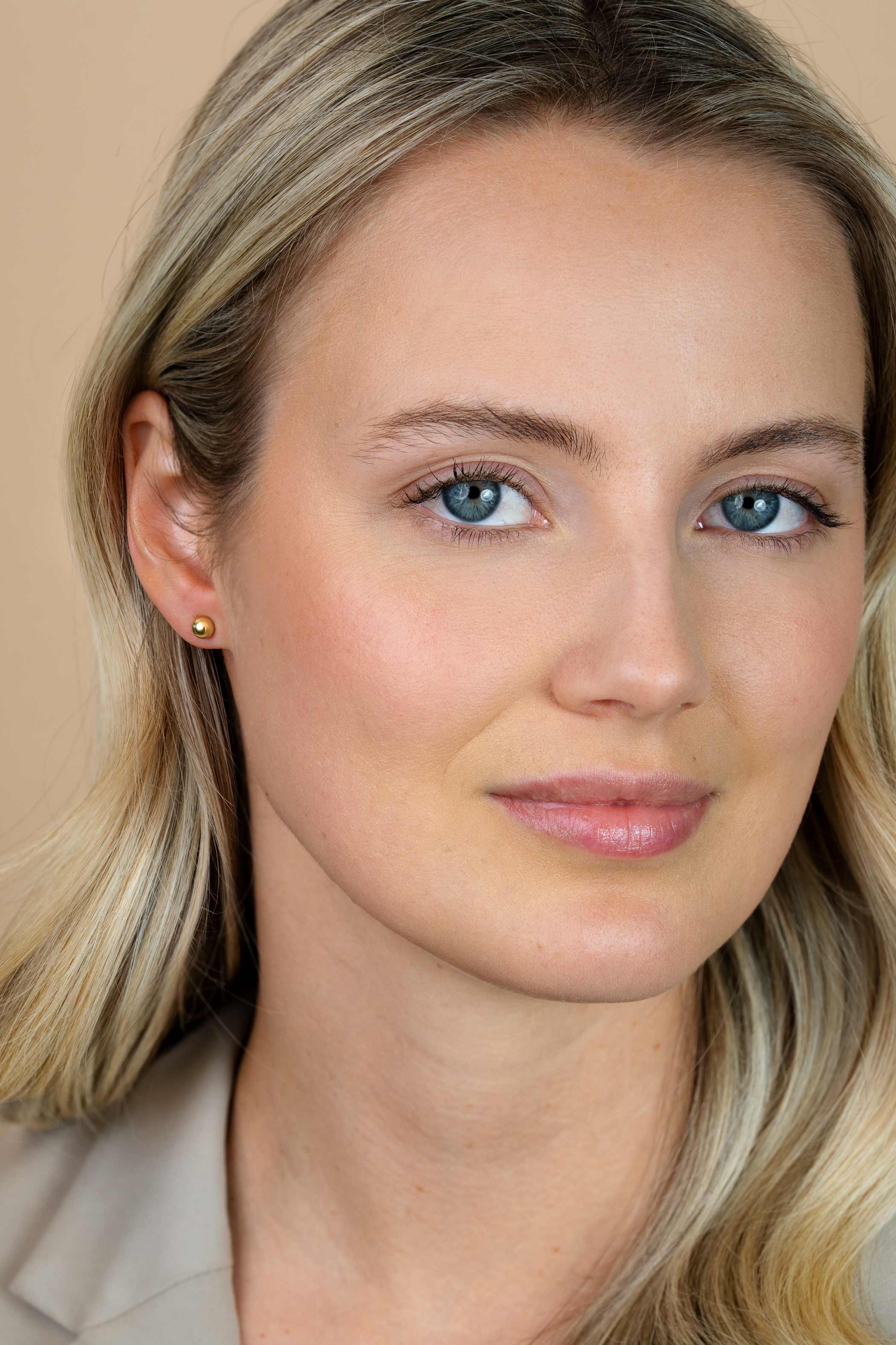 5mm ZINZI Gold Plated Sterling Silver Stud Earrings Bead ZIO807G