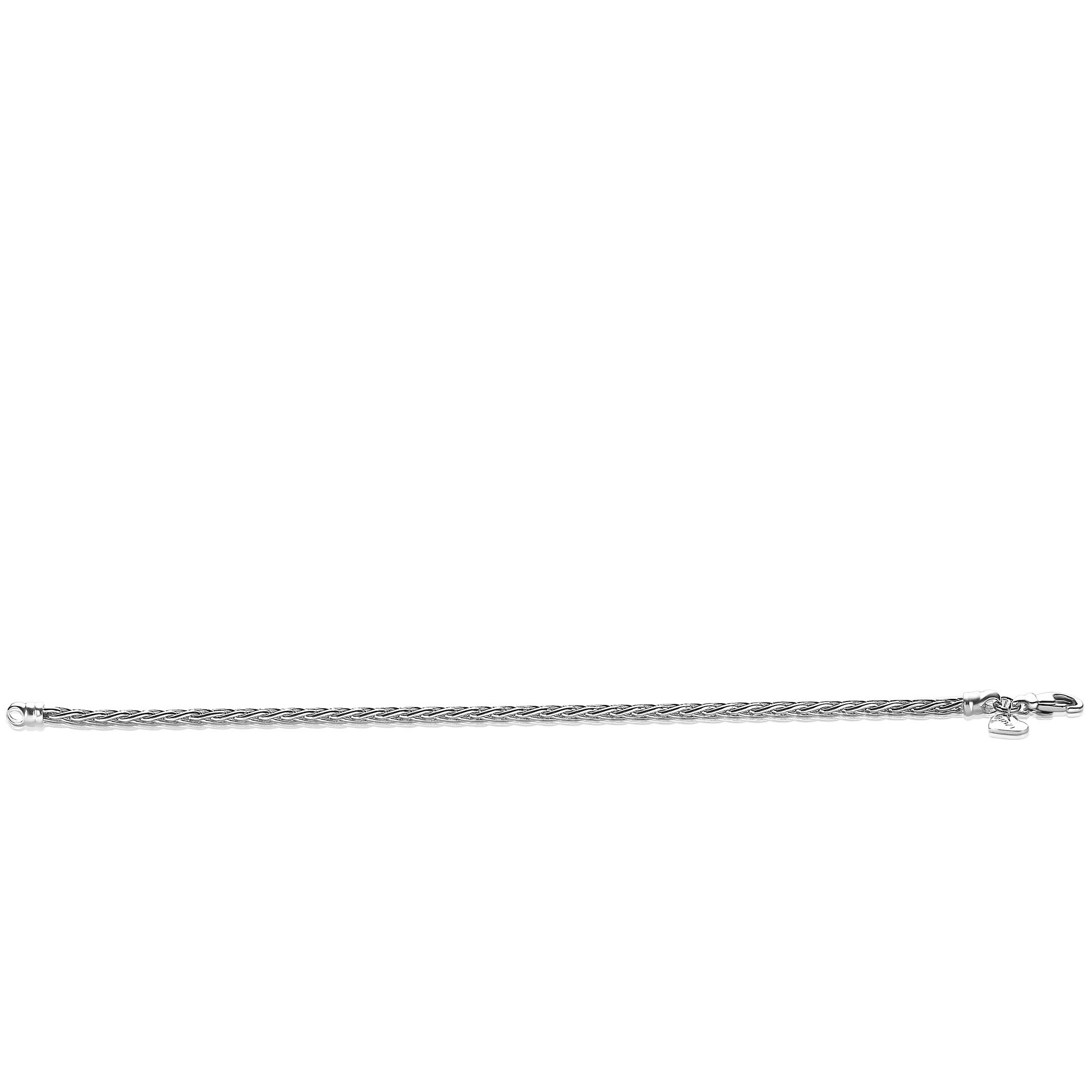 ZINZI Sterling Silver Wheat Chain Bracelet width 3mm 18,5cm ZIA1912