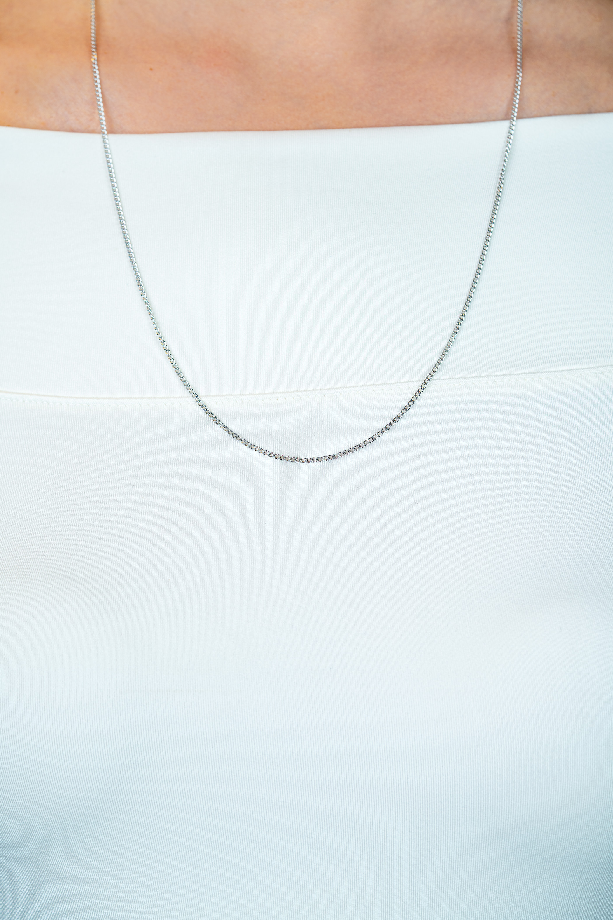 45cm ZINZI Sterling Silver Curb Chain Necklace ZILC-G45
