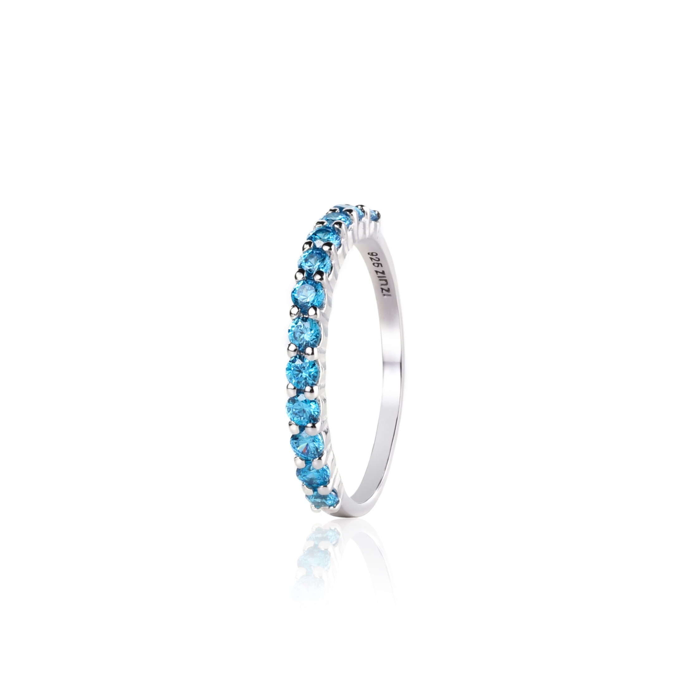 ZINZI Sterling Silver Stackable Ring Turquoise ZIR827T