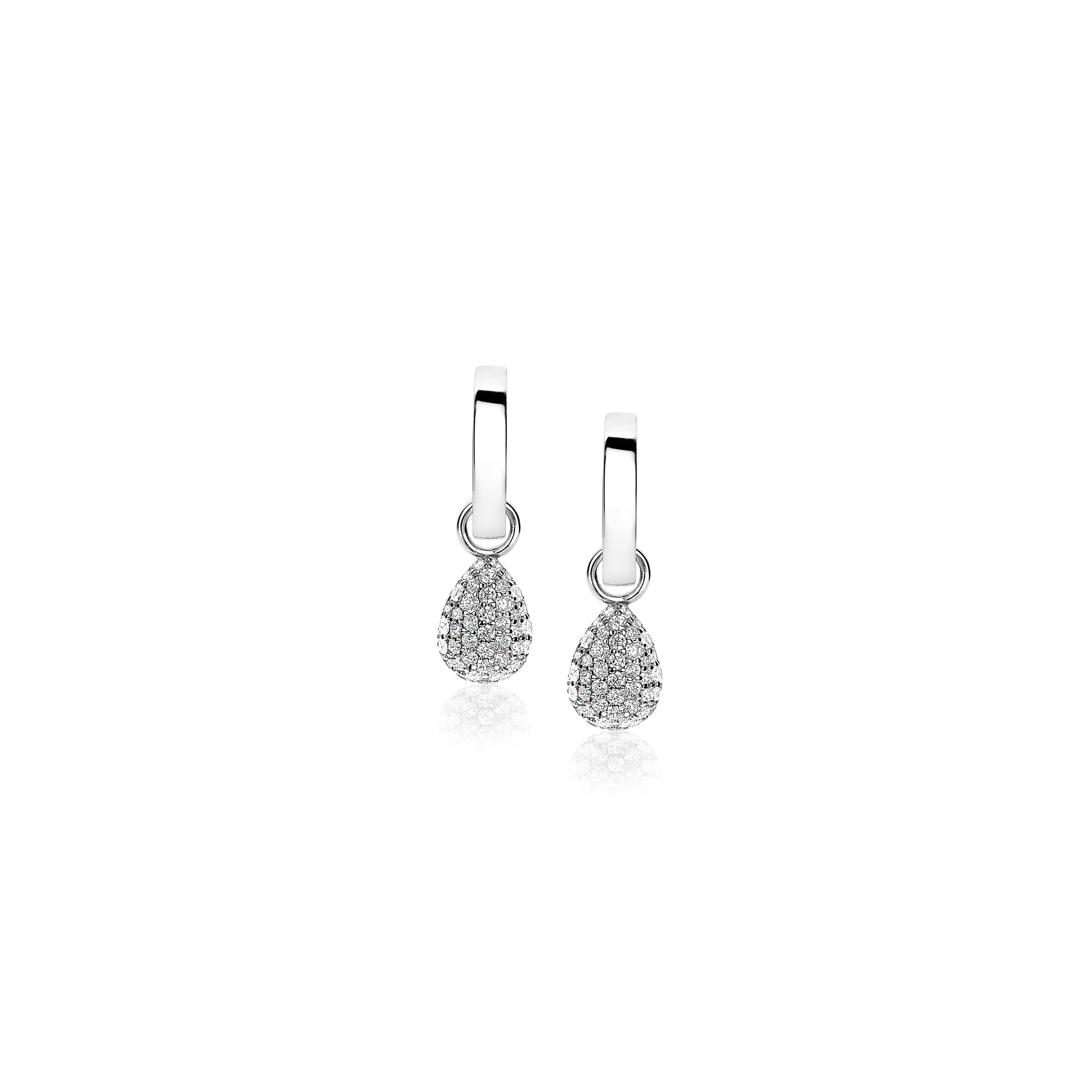 ZINZI Sterling Silver Earrings Pendants Drop ZICH1591 (excl. hoop earrings)