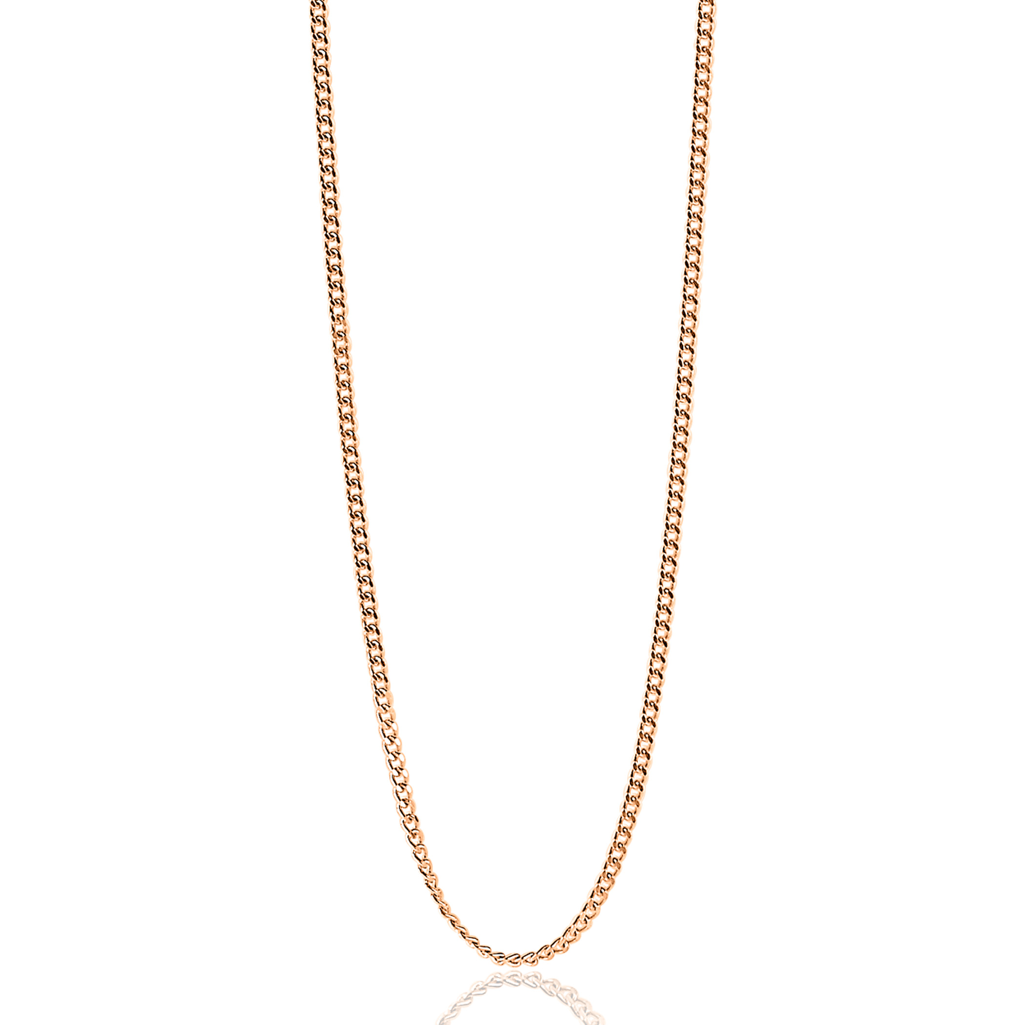 ZINZI zlv. gourmet collier 42 cm rosé verguld