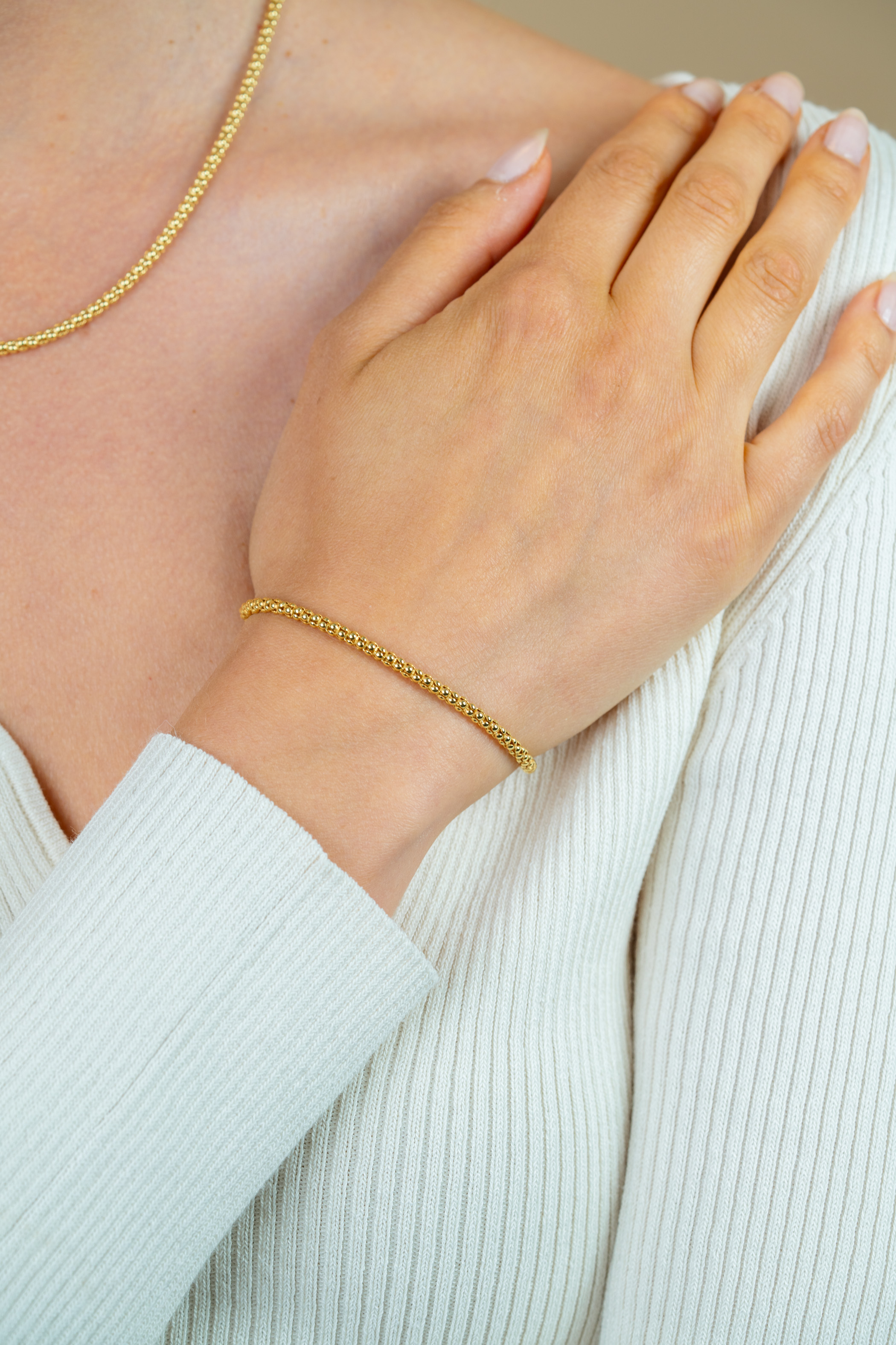 ZINZI Gold Plated Sterling Silver Chain Bracelet 18,5cm ZIA1288G