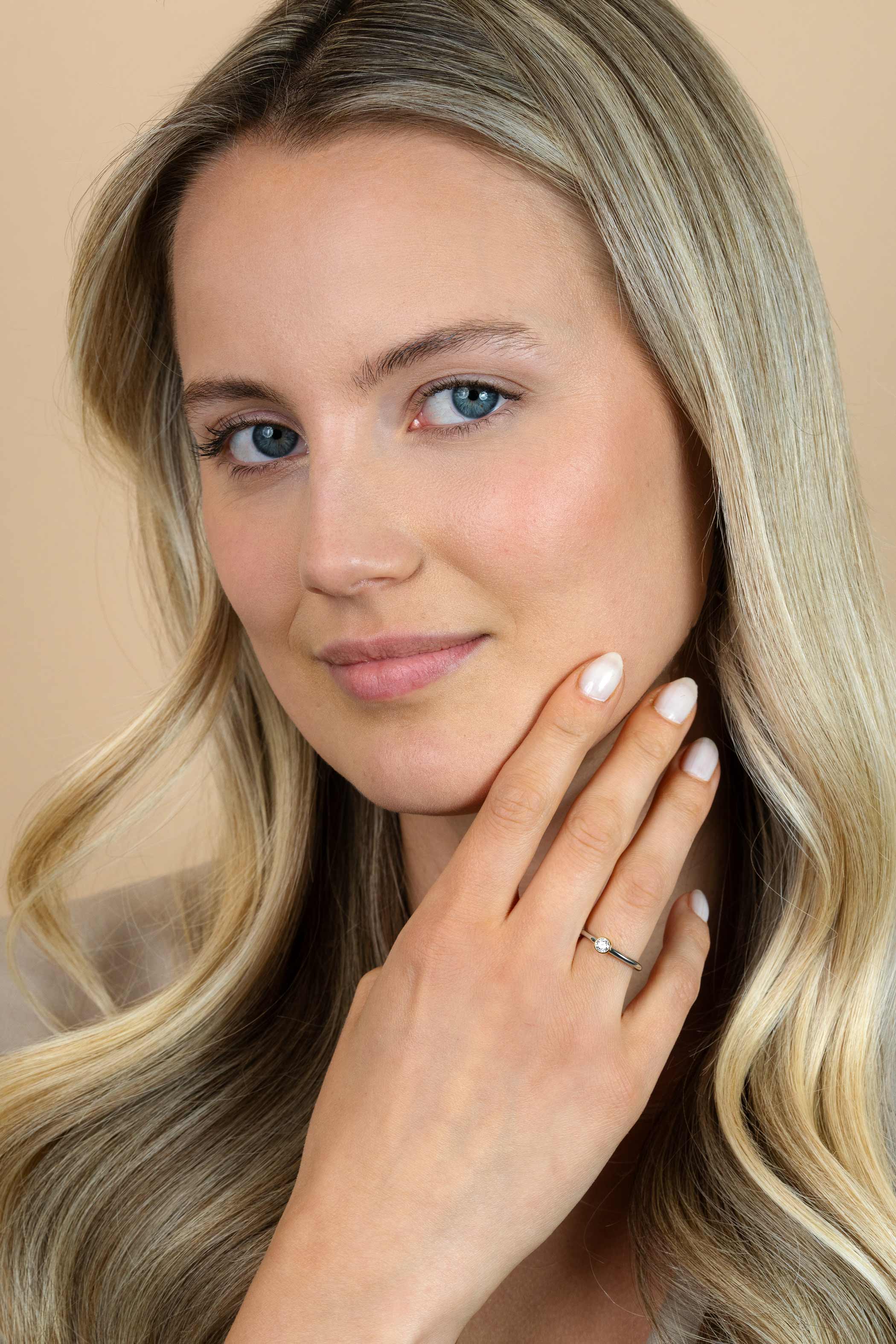 ZINZI Sterling Silver Ring Bicolor with White Zirconia ZIR1177Y