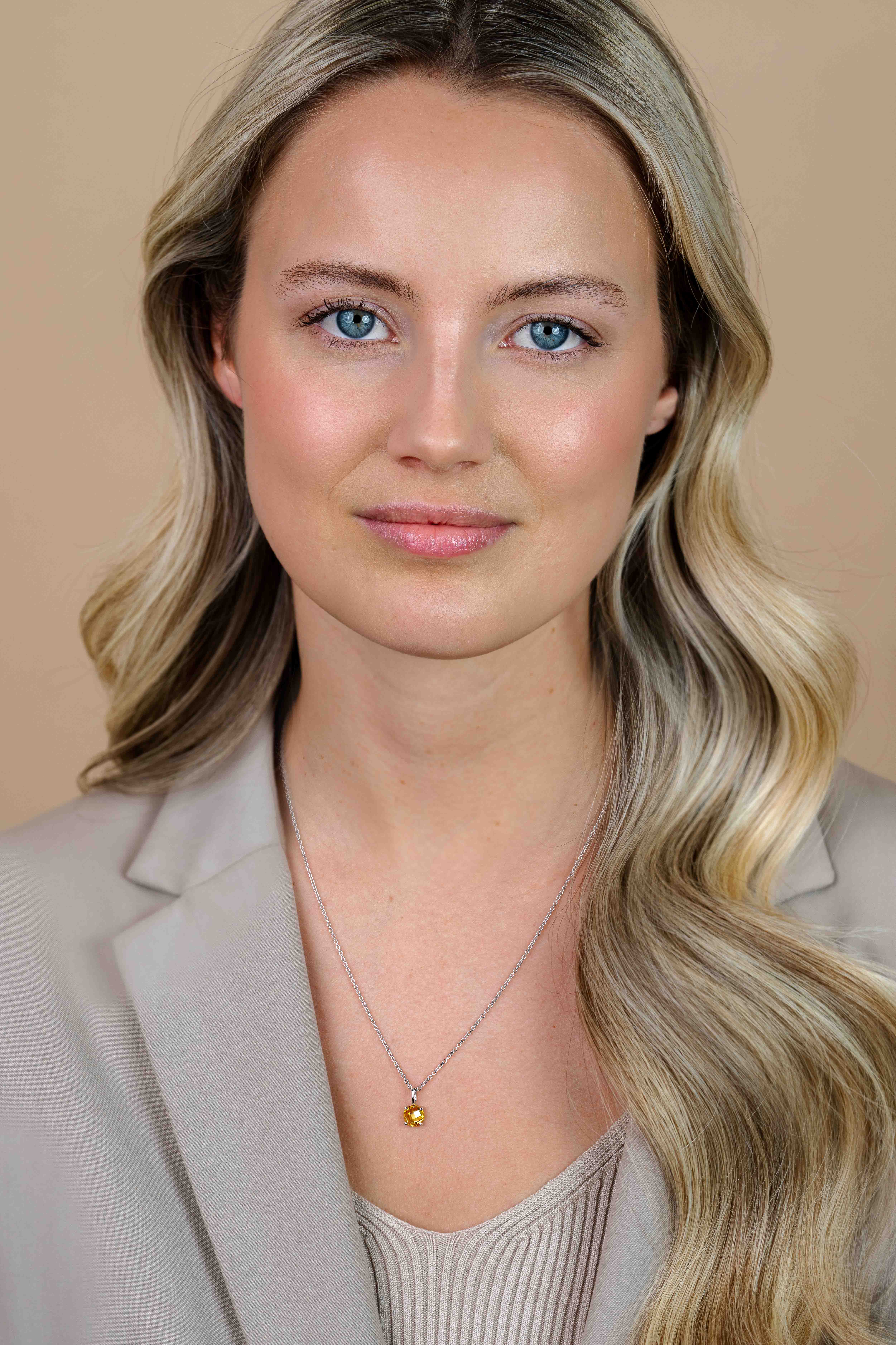 ZINZI Sterling Silver Pendant Round Yellow ZIH2072G