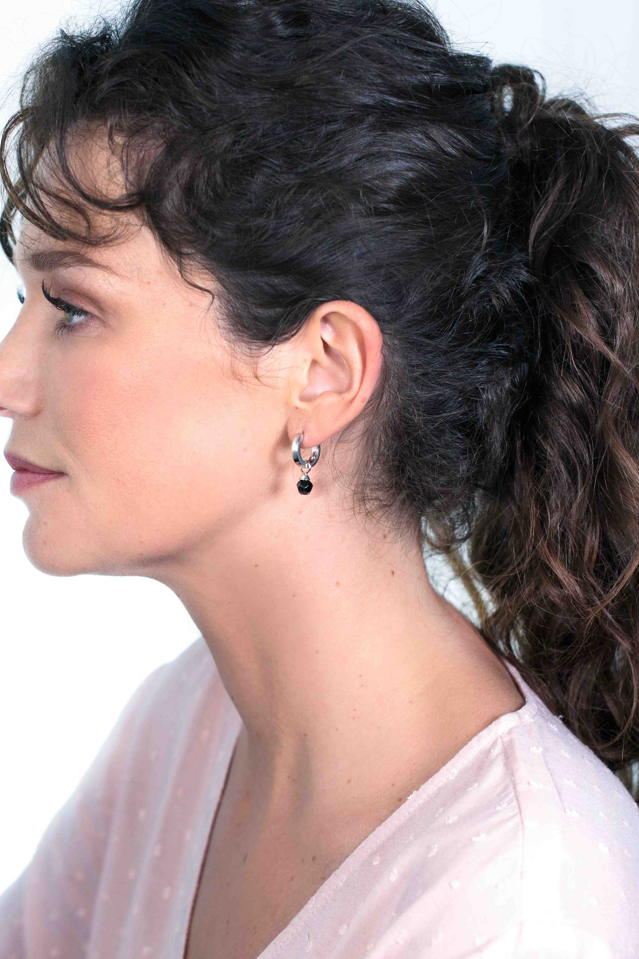 ZINZI Sterling Silver Earrings Pendants Black ZICH1749Z (excl. hoop earrings)