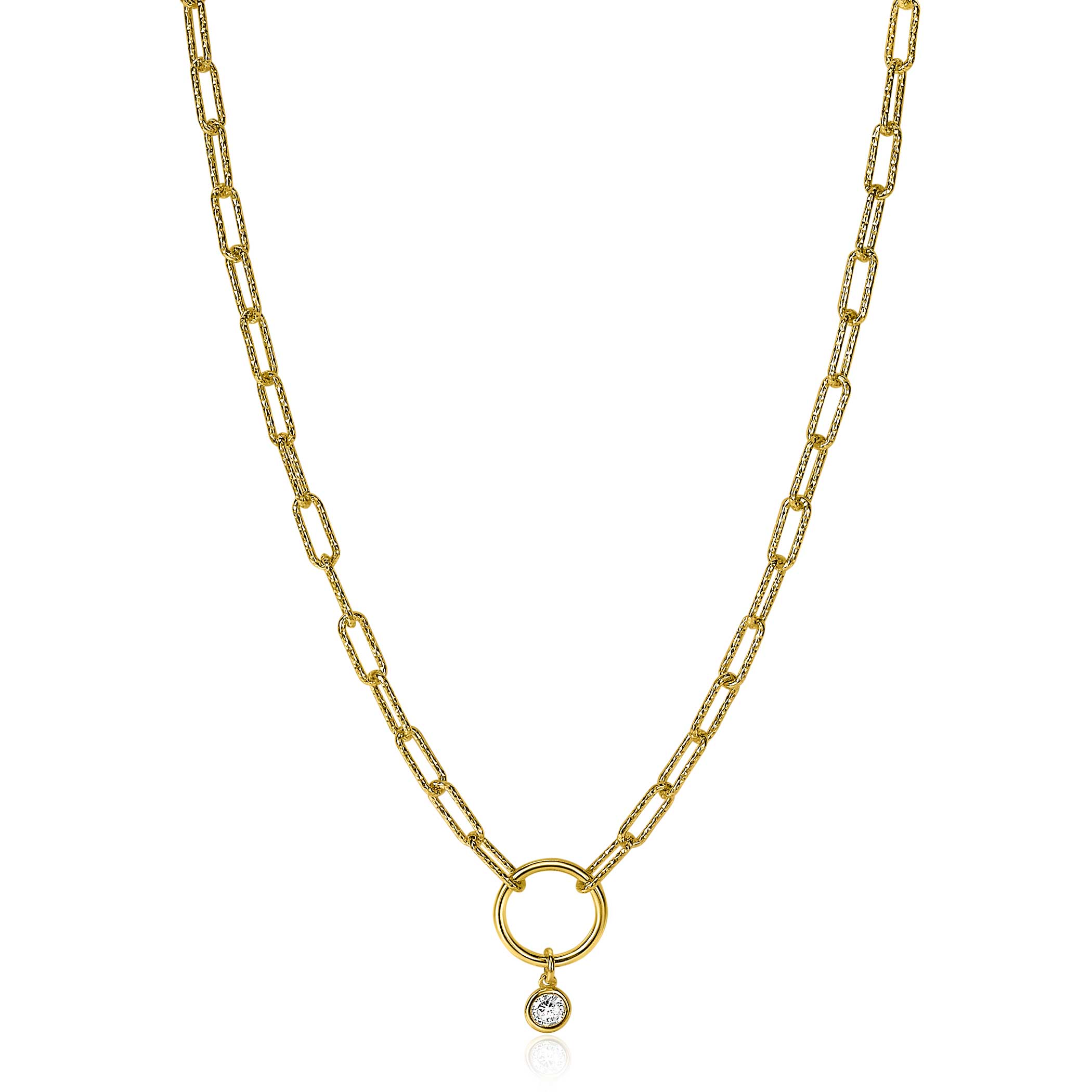 Paperclip Chain Necklace 14k Gold-plated Sterling Silver Paperclip Chain Necklace 14k Gold-plated Sterling Silver