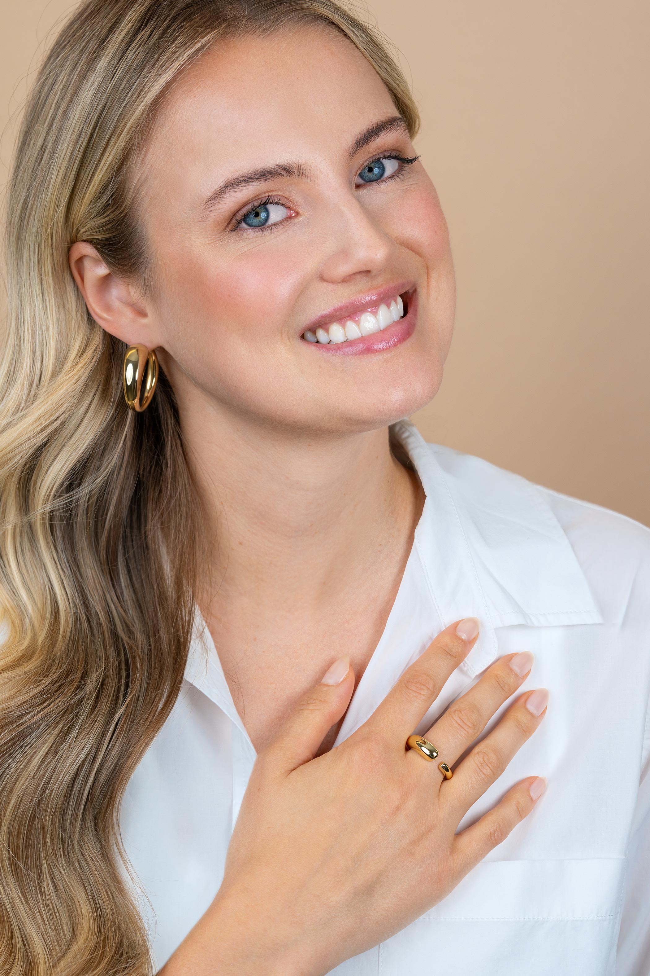 ZINZI zlv. ring gg.verg.afl.organische vorm open mt62