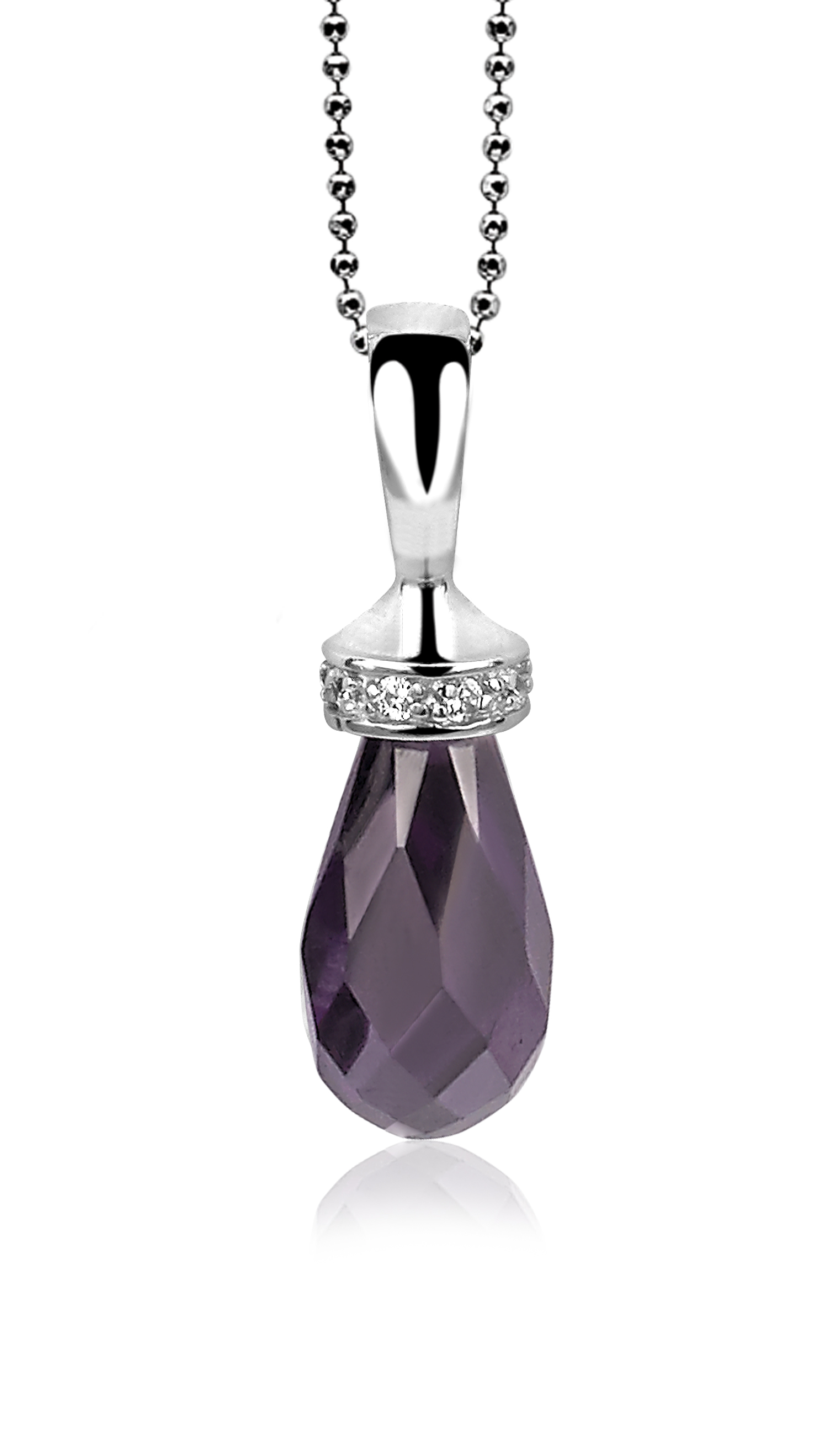 ZINZI Sterling Silver Pendant Purple ZIH1002P