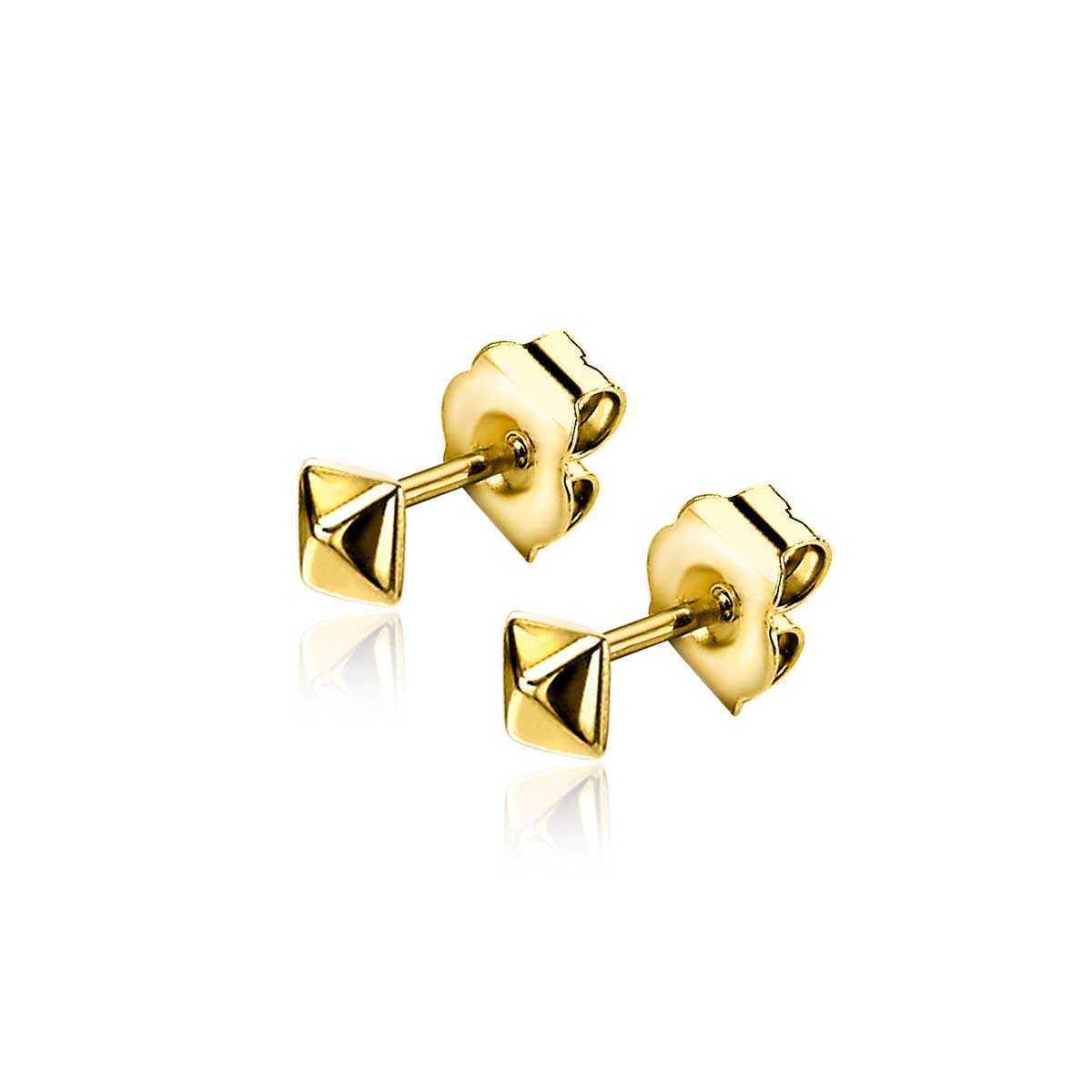 3mm ZINZI Gold Plated Sterling Silver Stud Earrings ZIO2167G