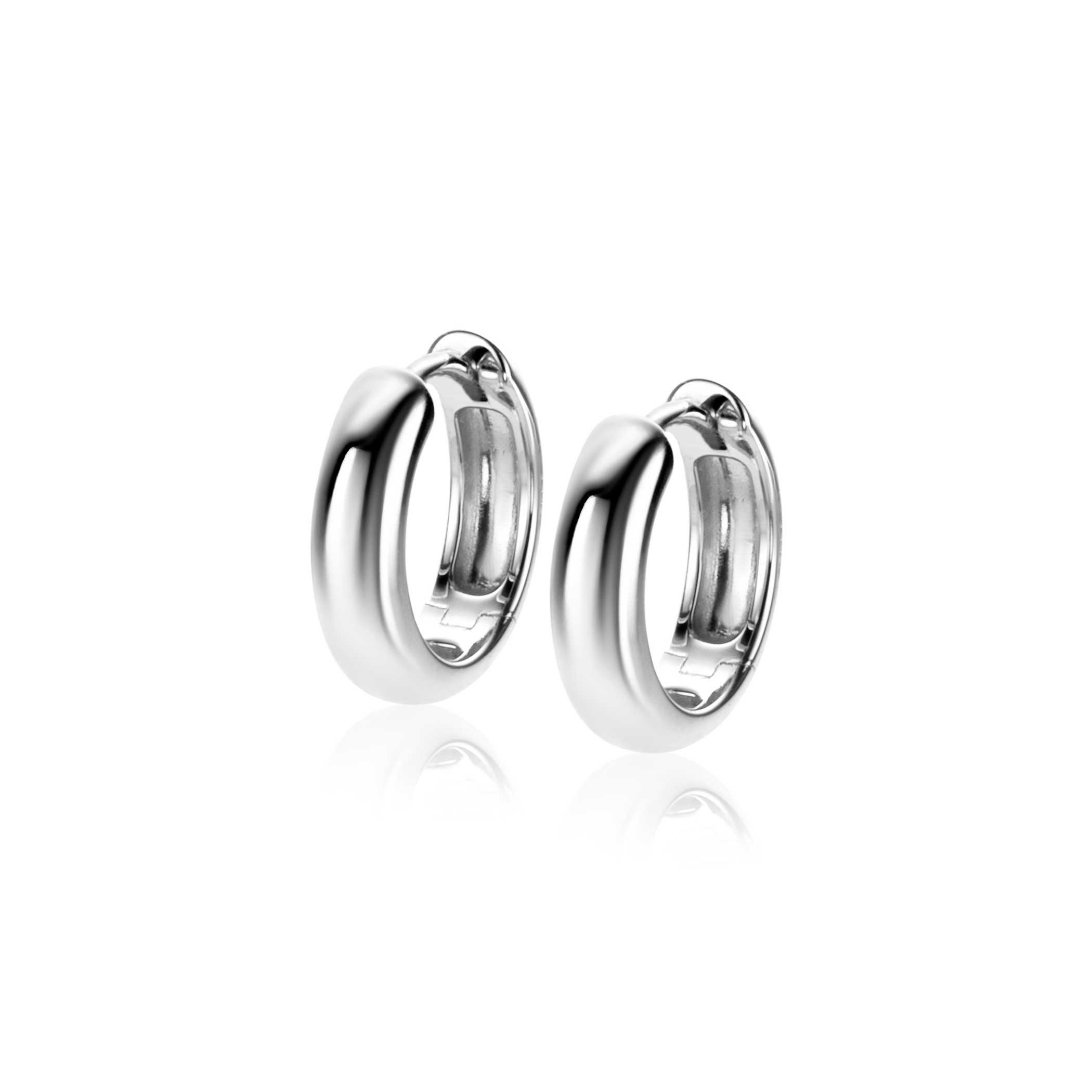 15mm ZINZI Sterling Silver Hoop Earrings tube width 4mm ZIO2565