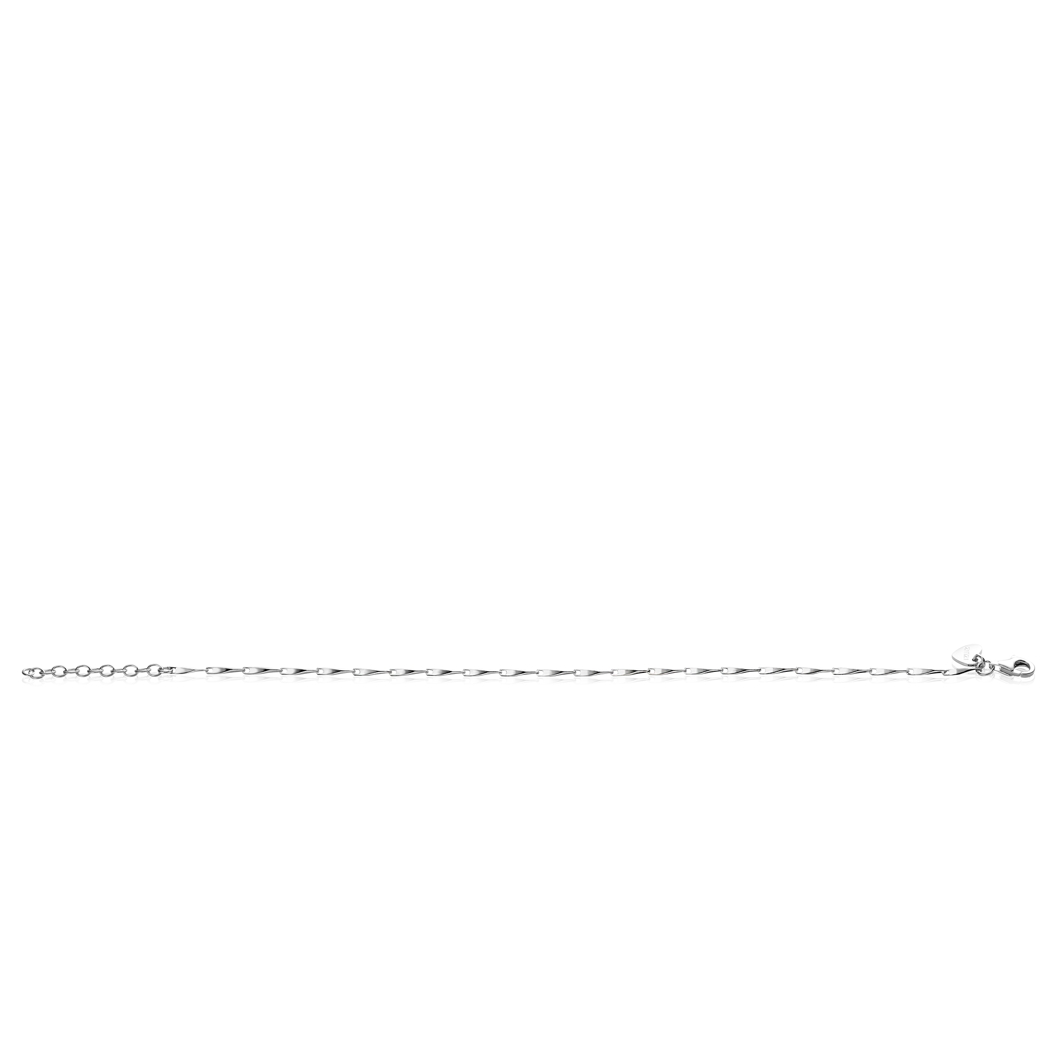 ZINZI Sterling Silver Chain Bracelet with Shiny Arrow-shaped Chains width 1,5mm 17,5-20cm ZIA2414