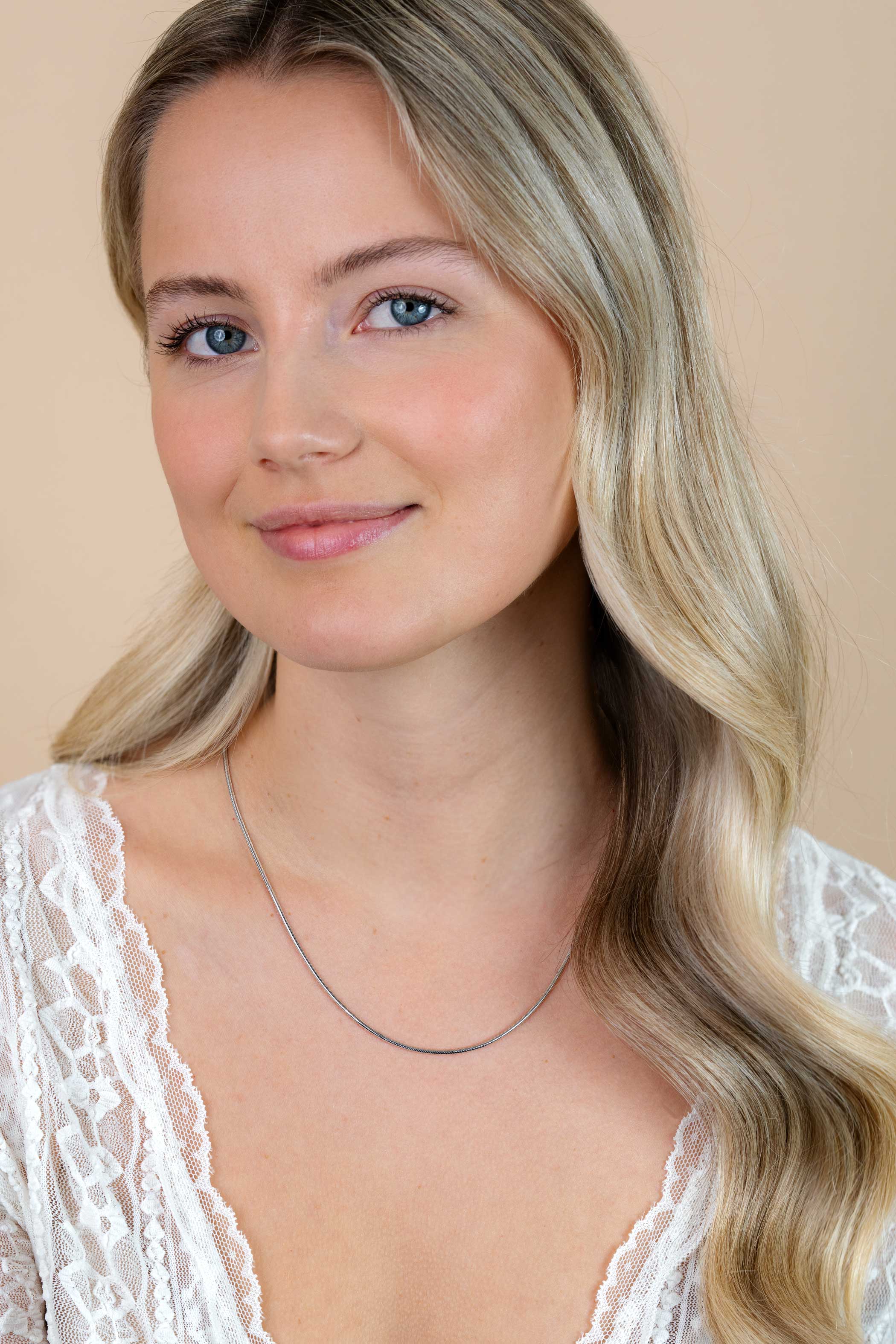 ZINZI Sterling Silver Snake Necklace 1,5mm width 45cm ZISL15-45