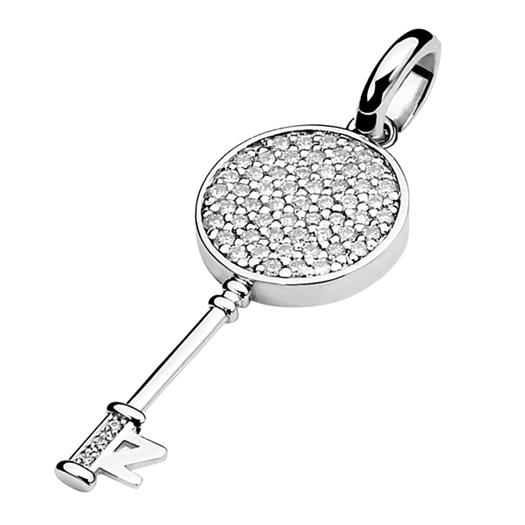 ZINZI Sterling Silver Pendant Key White ZIH965