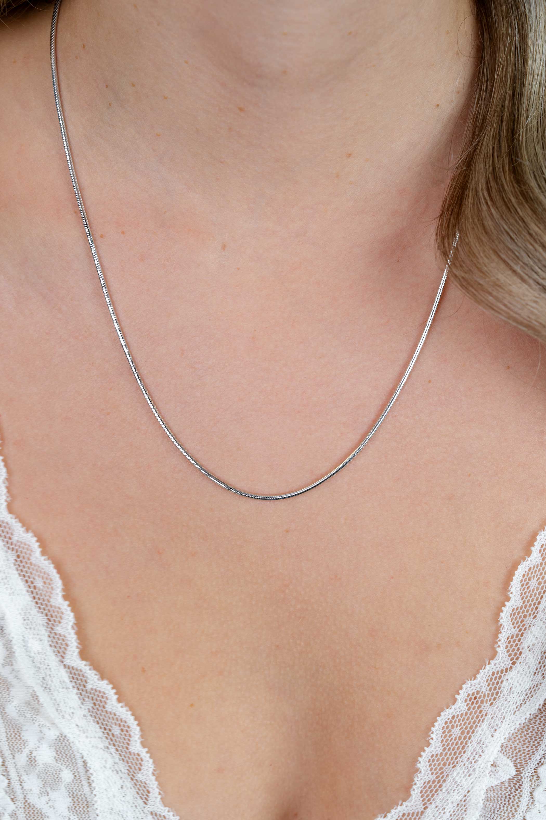 ZINZI Sterling Silver Snake Necklace 1,5mm width 50cm ZISL15-50