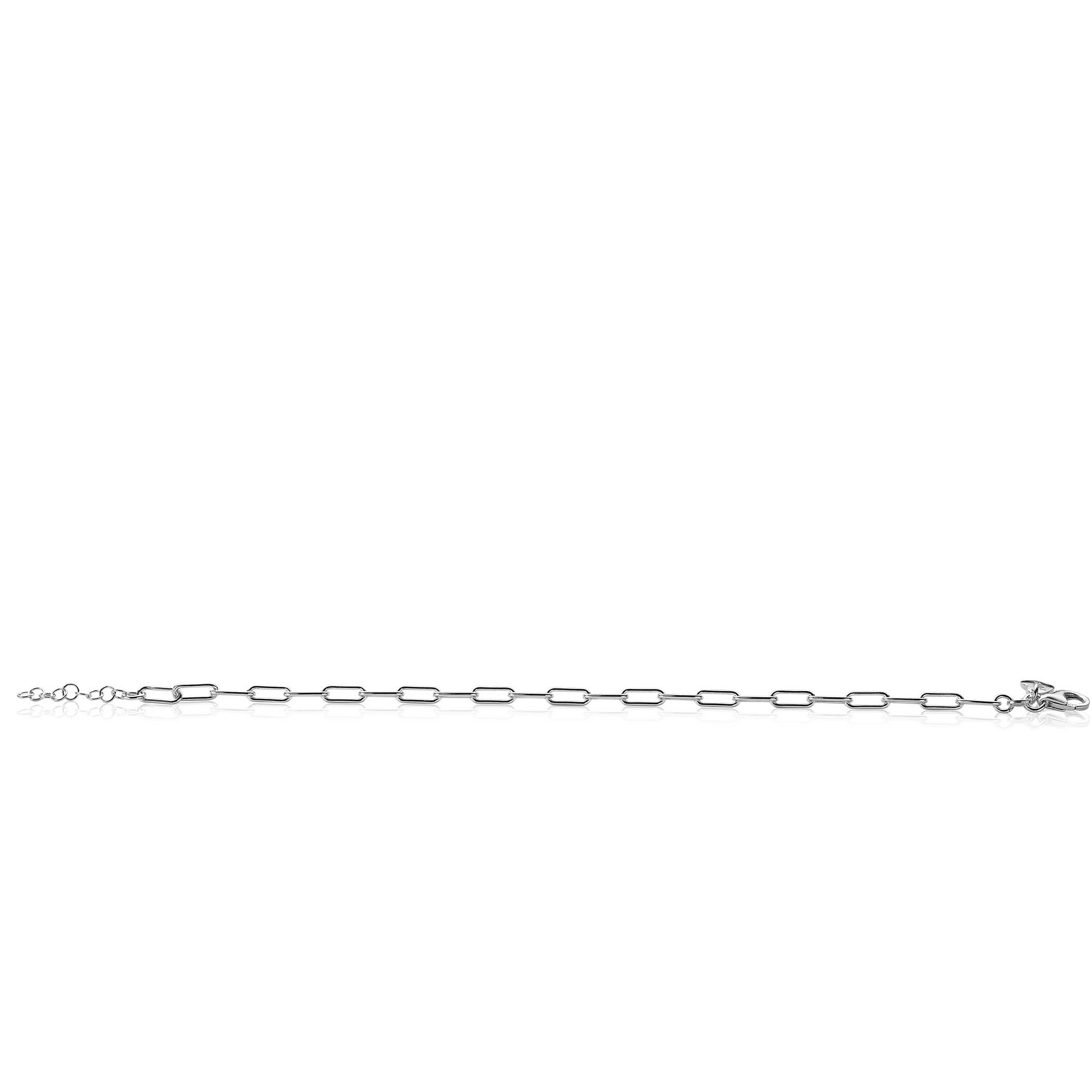 ZINZI Sterling Silver Paperclip Chain Bracelet width 3,5mm ZIA2202