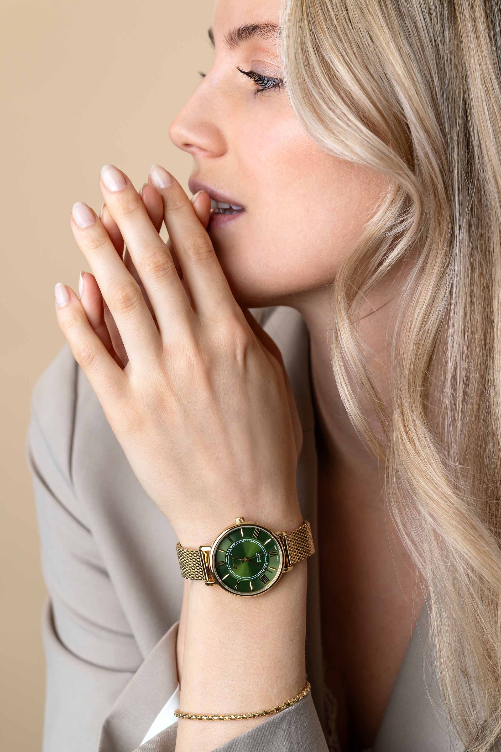 Zinzi horloge 34mm groene wzpl.gg.kast / meshband