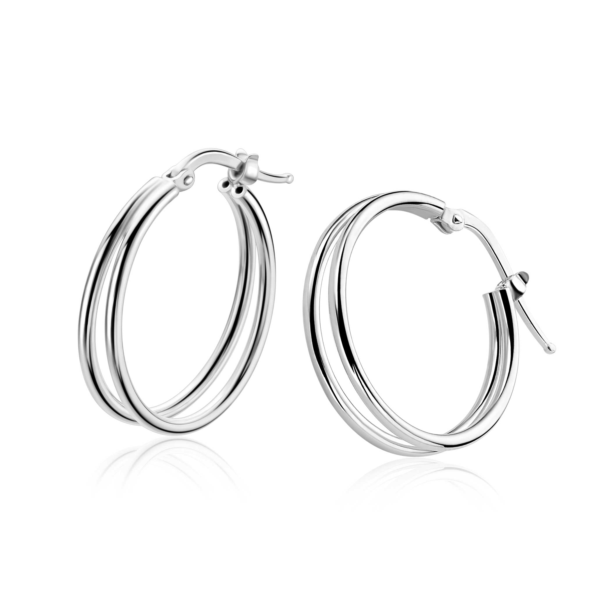 ZINZI zlv. oorringen dubbele draad