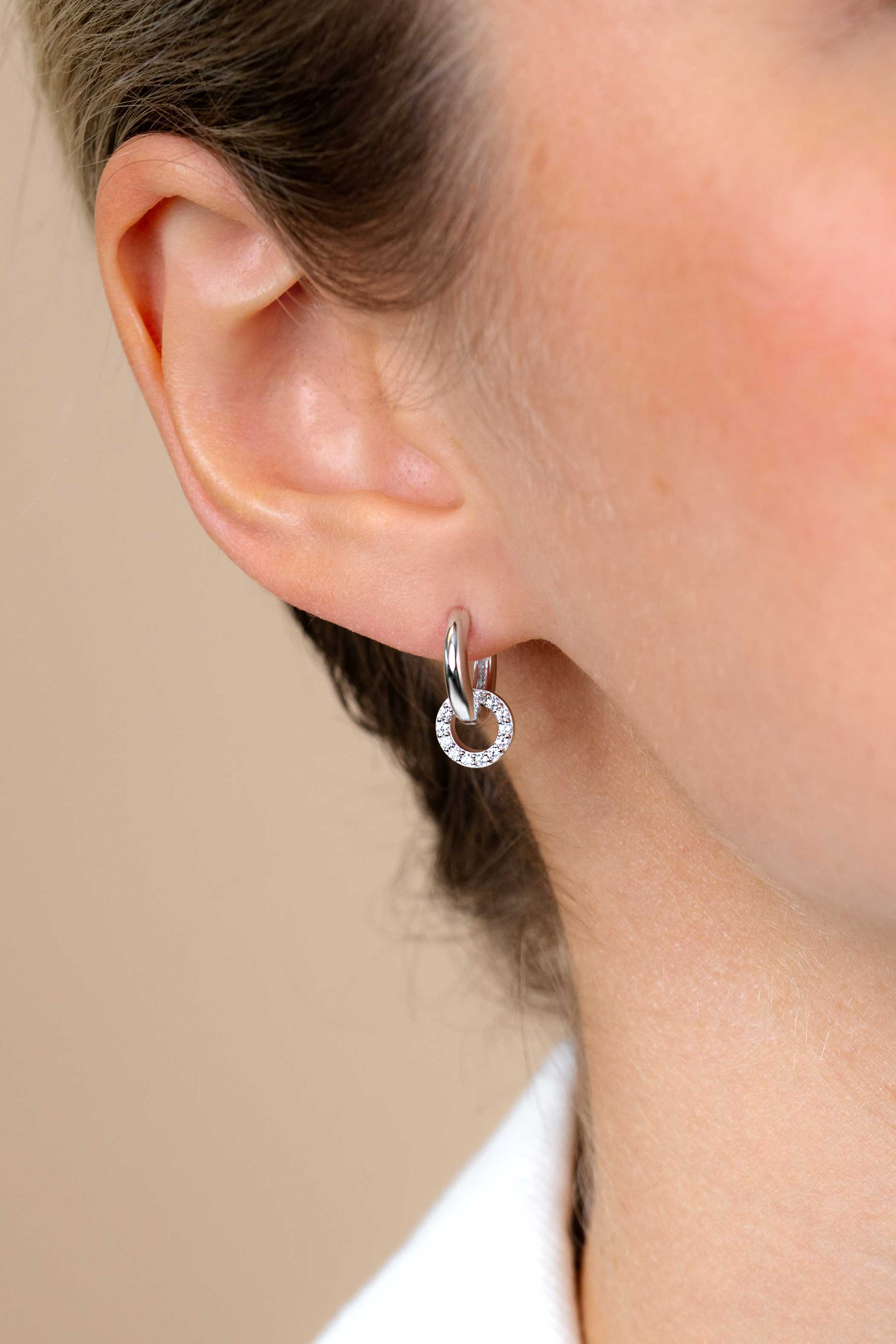 12mm ZINZI Sterling Silver Hoop Earrings width 2mm ZIO194