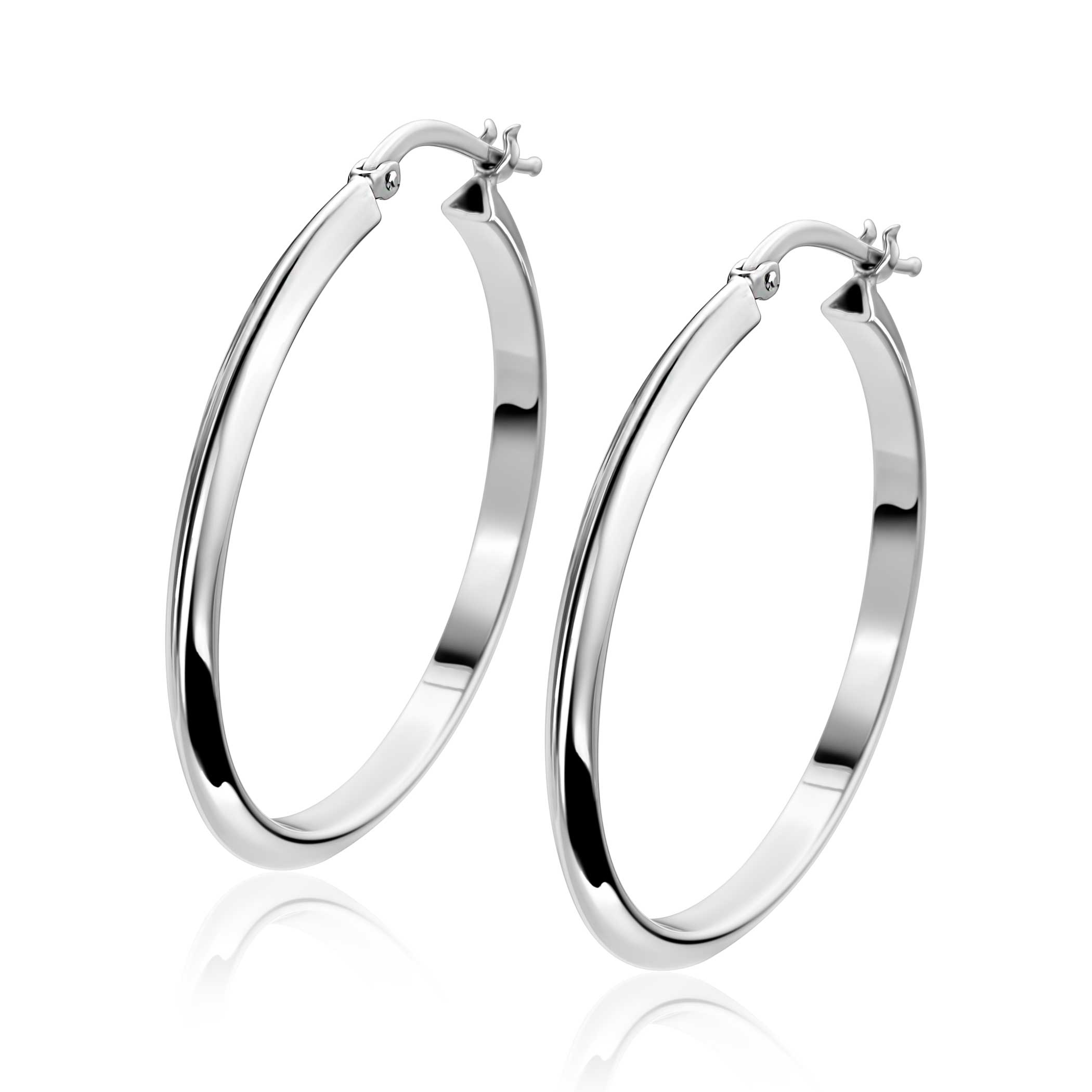 ZINZI zlv. oorringen rond driehoek buis