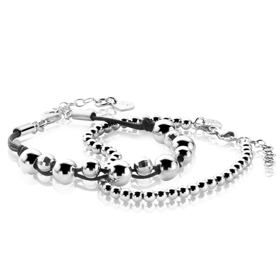 ZINZI Sterling Silver Bracelet Beads 17-20cm ZIA1010