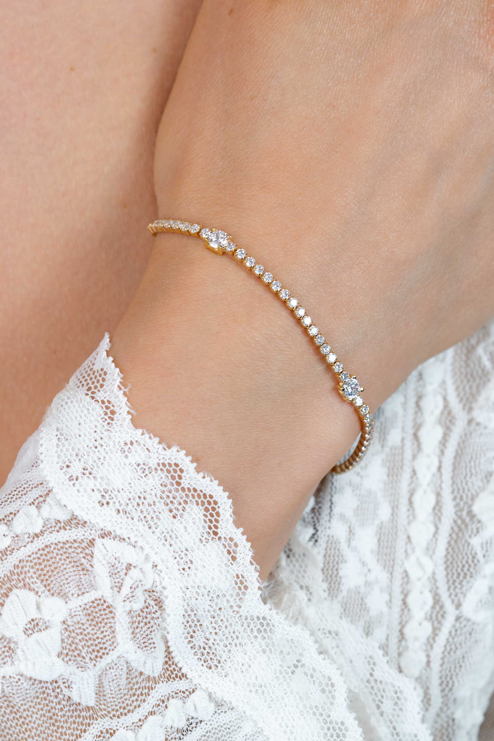 ZINZI zlv. tennisarmband gg.verg.fantasie zirconia's