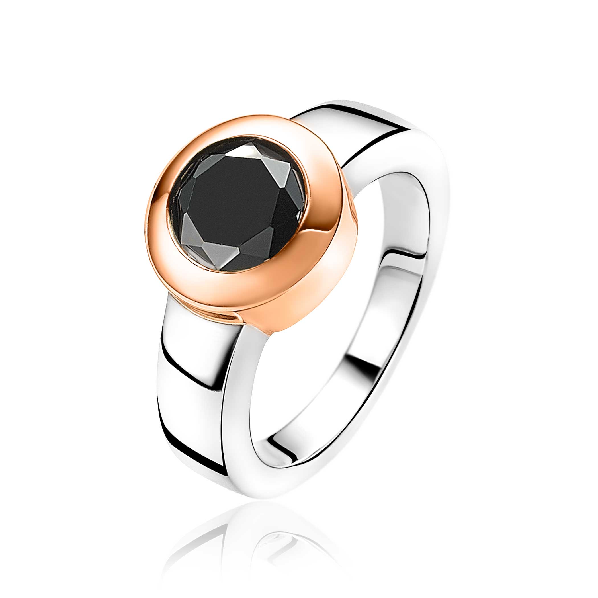 ZINZI Rose Gold Plated Sterling Silver Exchangeable Ring ZIR3