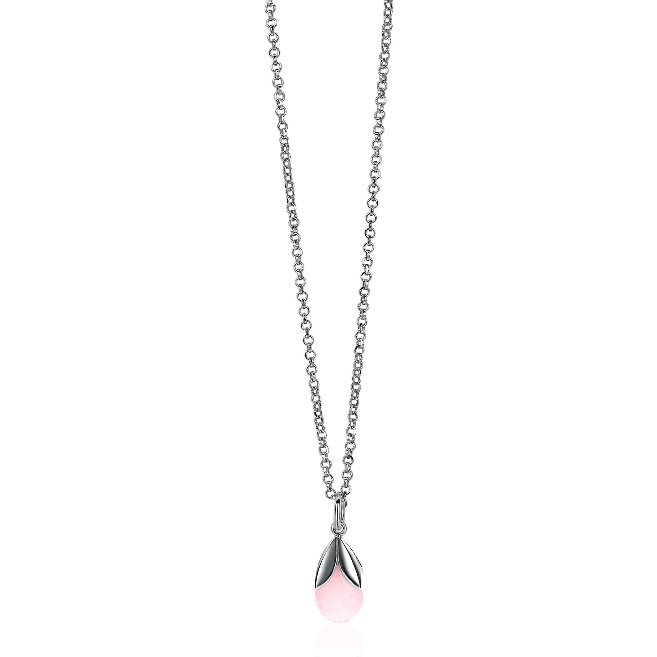 ZINZI Sterling Silver Drop Pendant Pink ZIH1877R