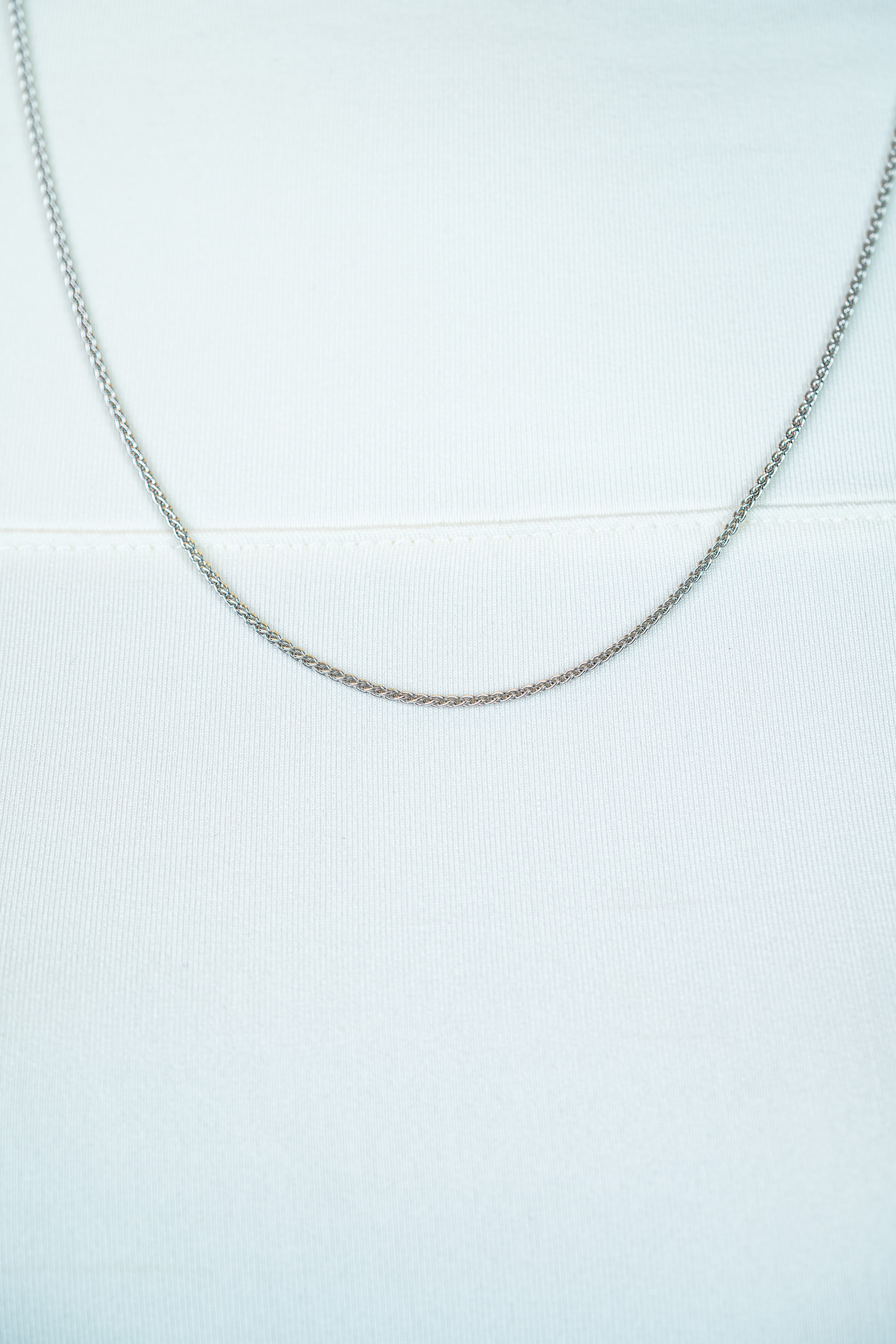 42cm ZINZI Sterling Silver Wheat Chain Necklace ZILC-P42