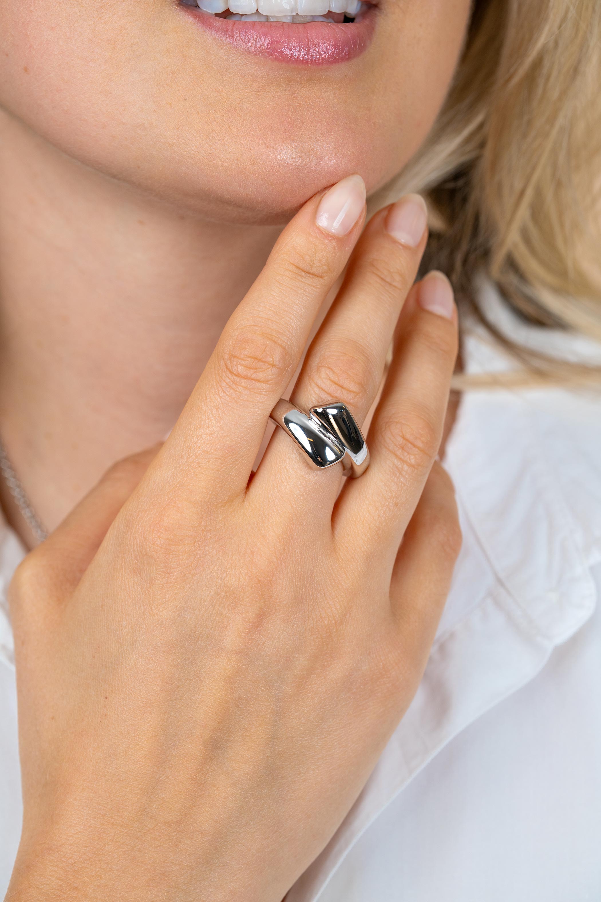 ZINZI zlv. ring slagmodel sierlijke vorm mt.62