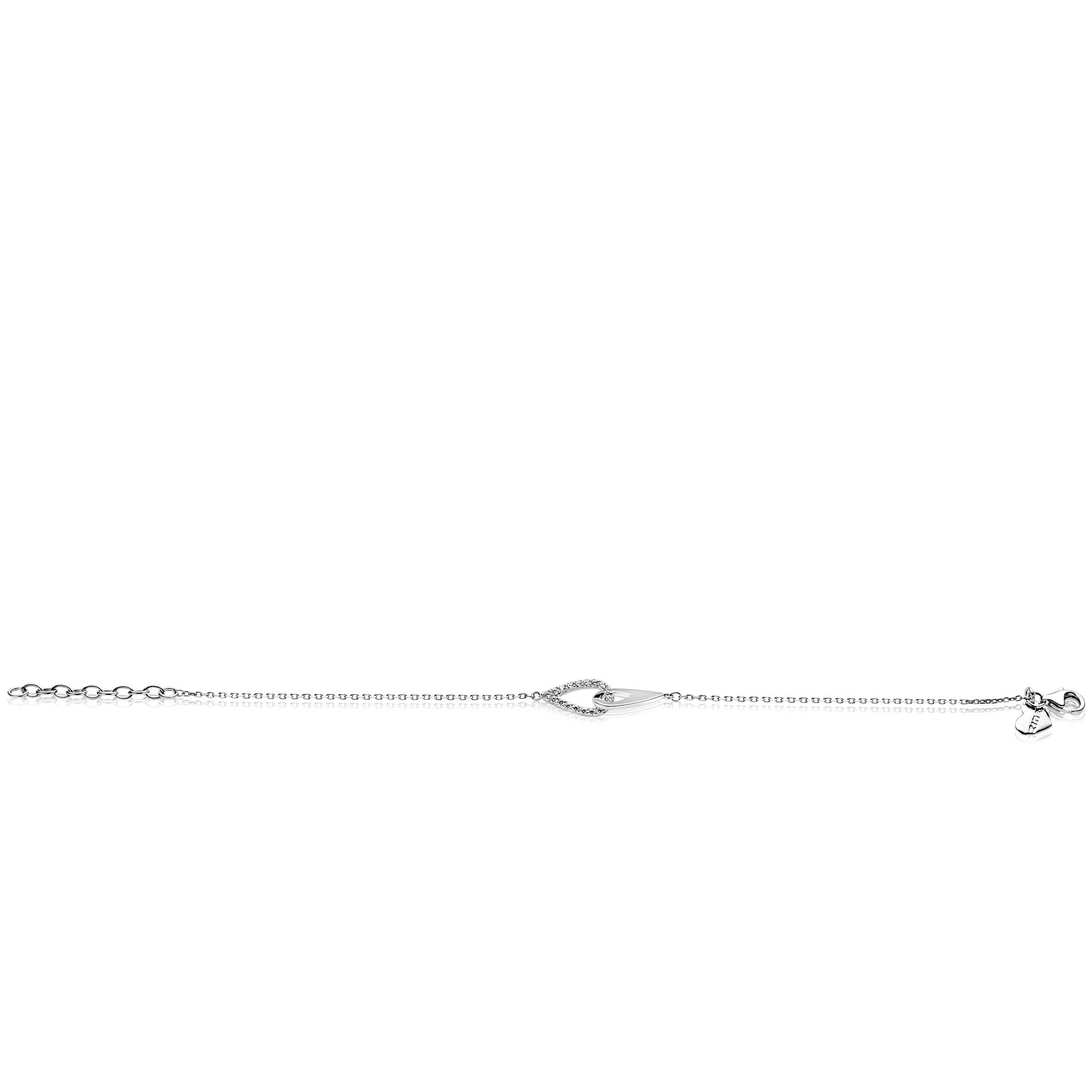 ZINZI zlv.armband verbonden druppelvormen 1x zirc