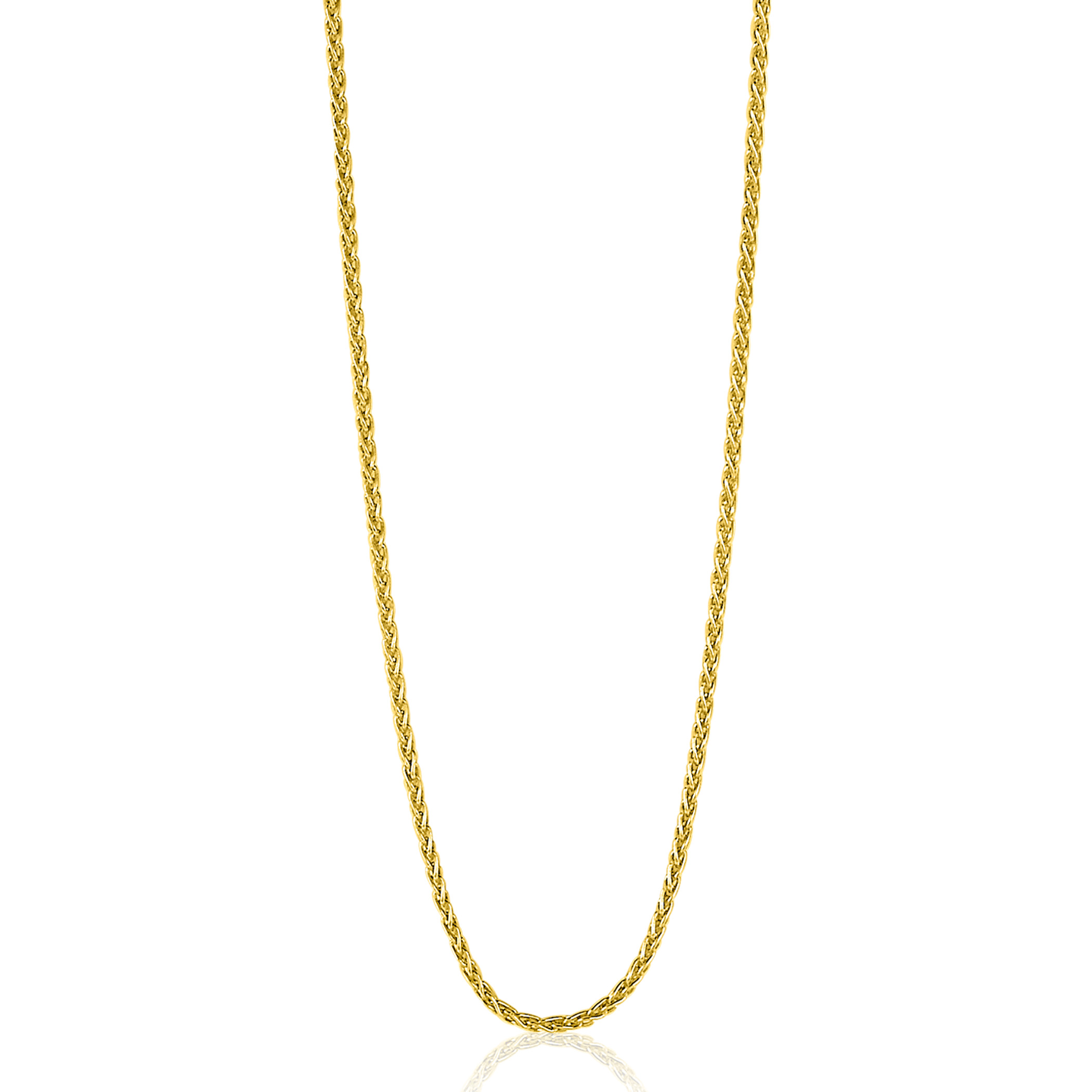 ZINZI zlv. palmier collier 60 cm geel verguld