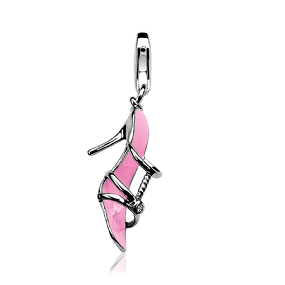 ZINZI Sterling Silver Charm Sandal Pink CHARMS162