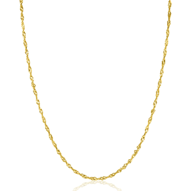ZINZI Gold 14 carat solid gold Singapore necklace, 1.8mm wide, 41-43cm ZGC501
