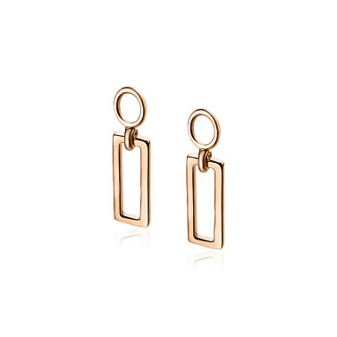 ZINZI Rose Plated Sterling Silver Earrings Pendants ZICH1692R (excl. hoop earrings)