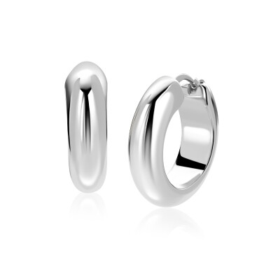 ZINZI zlv. oorringen half ronde buis 28x8.5mm