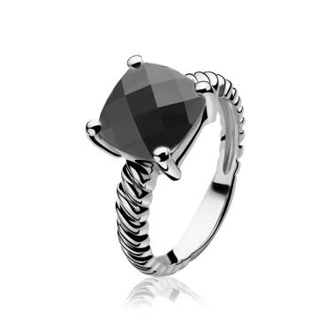 ZINZI Sterling Silver Ring Black ZIR937Z