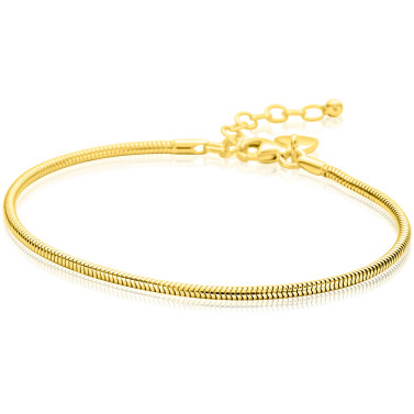 ZINZI zlv. slangen armband gg.verg. rond 2mm