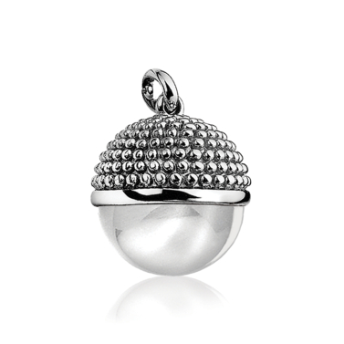 ZINZI Sterling Silver Sphere Pendant Grey ZIH792G