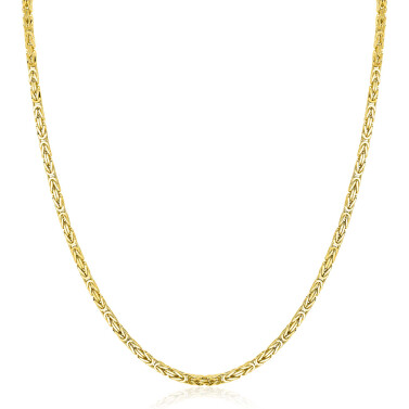 ZINZI zlv. collier gg.verg.koningsschakel mass.2mm