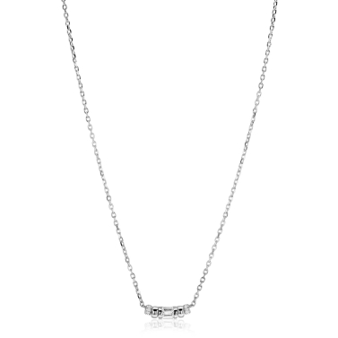 ZINZI zlv. collier fantasie met baguette zirconia's