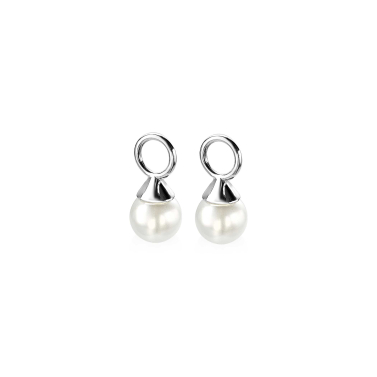 ZINZI Sterling Silver Earrings Pendants Pearl White ZICH1749W (excl. hoop earrings)